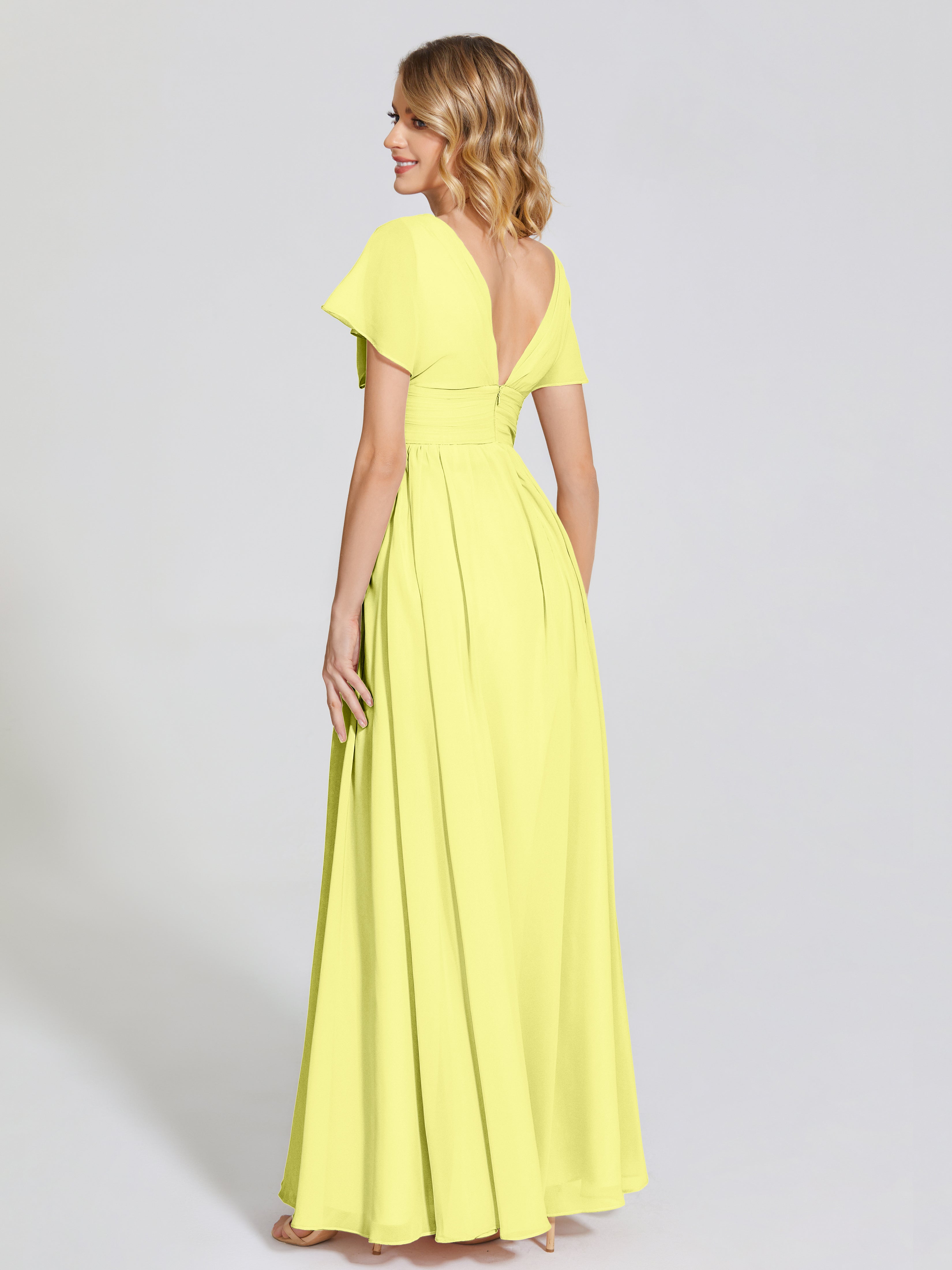 Malia Sleeves Bridesmaid Dress With Empire Waist