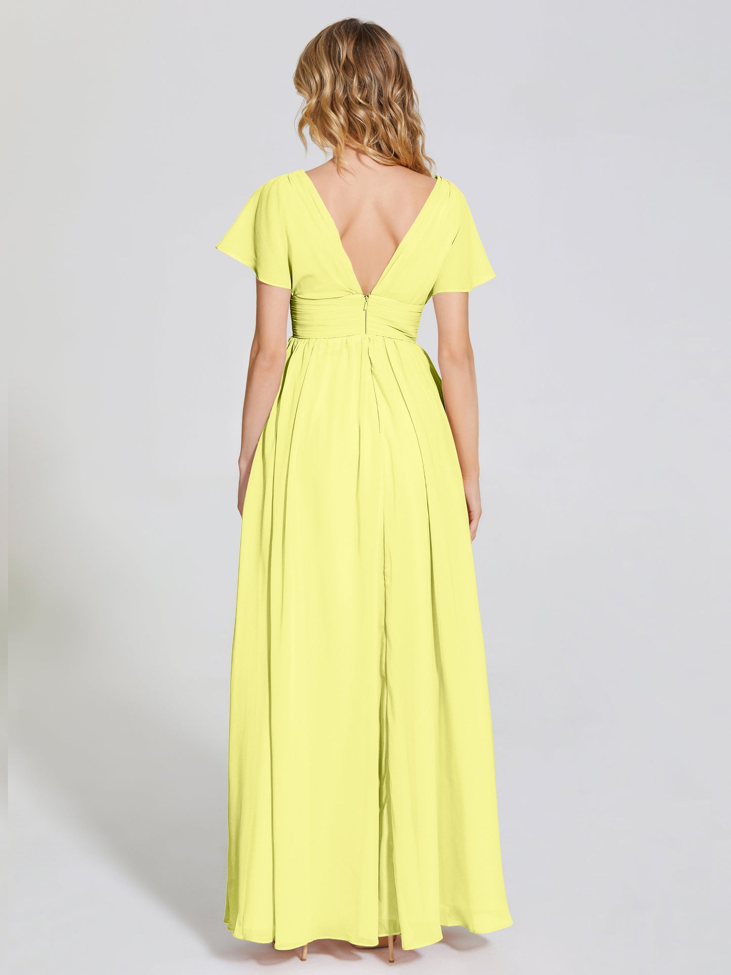 Malia Sleeves Bridesmaid Dress With Empire Waist