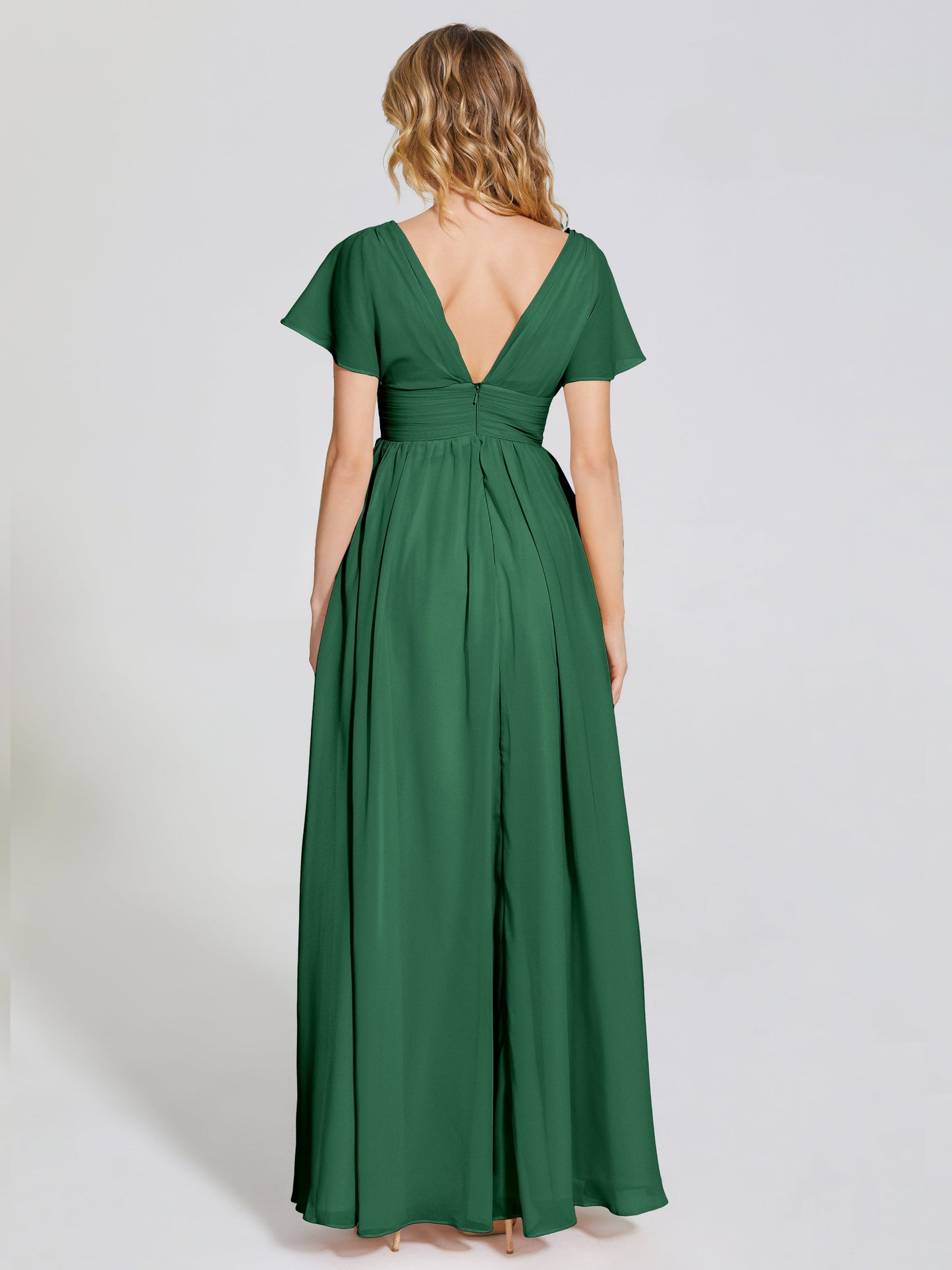Malia Sleeves Bridesmaid Dress With Empire Waist