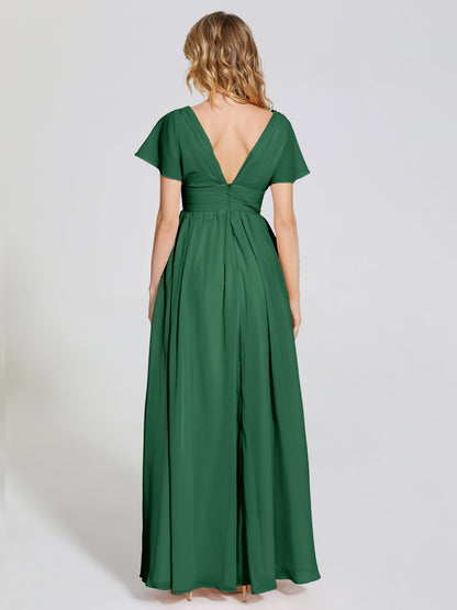 Malia Sleeves Bridesmaid Dress With Empire Waist