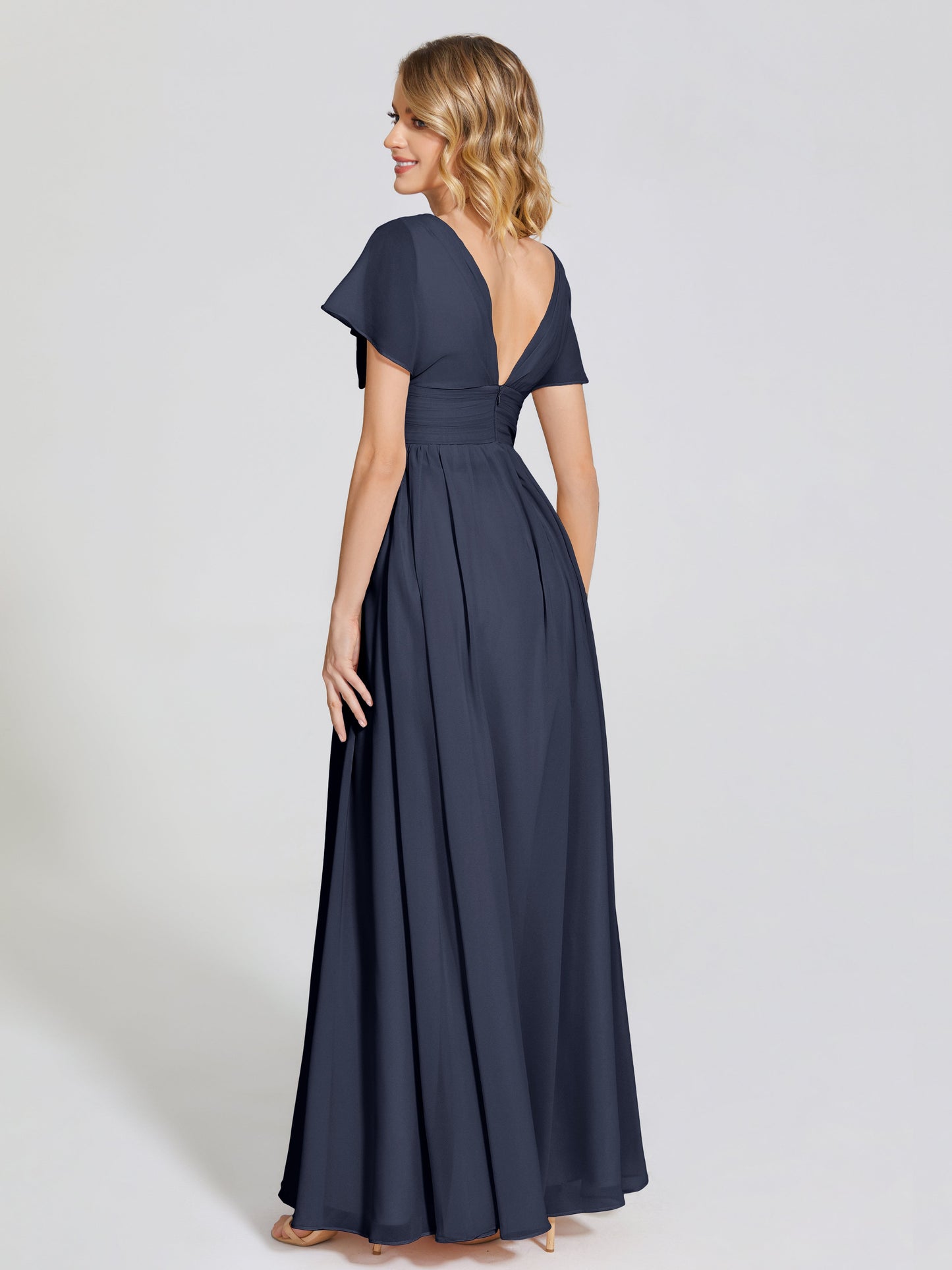 Malia Sleeves Bridesmaid Dress With Empire Waist
