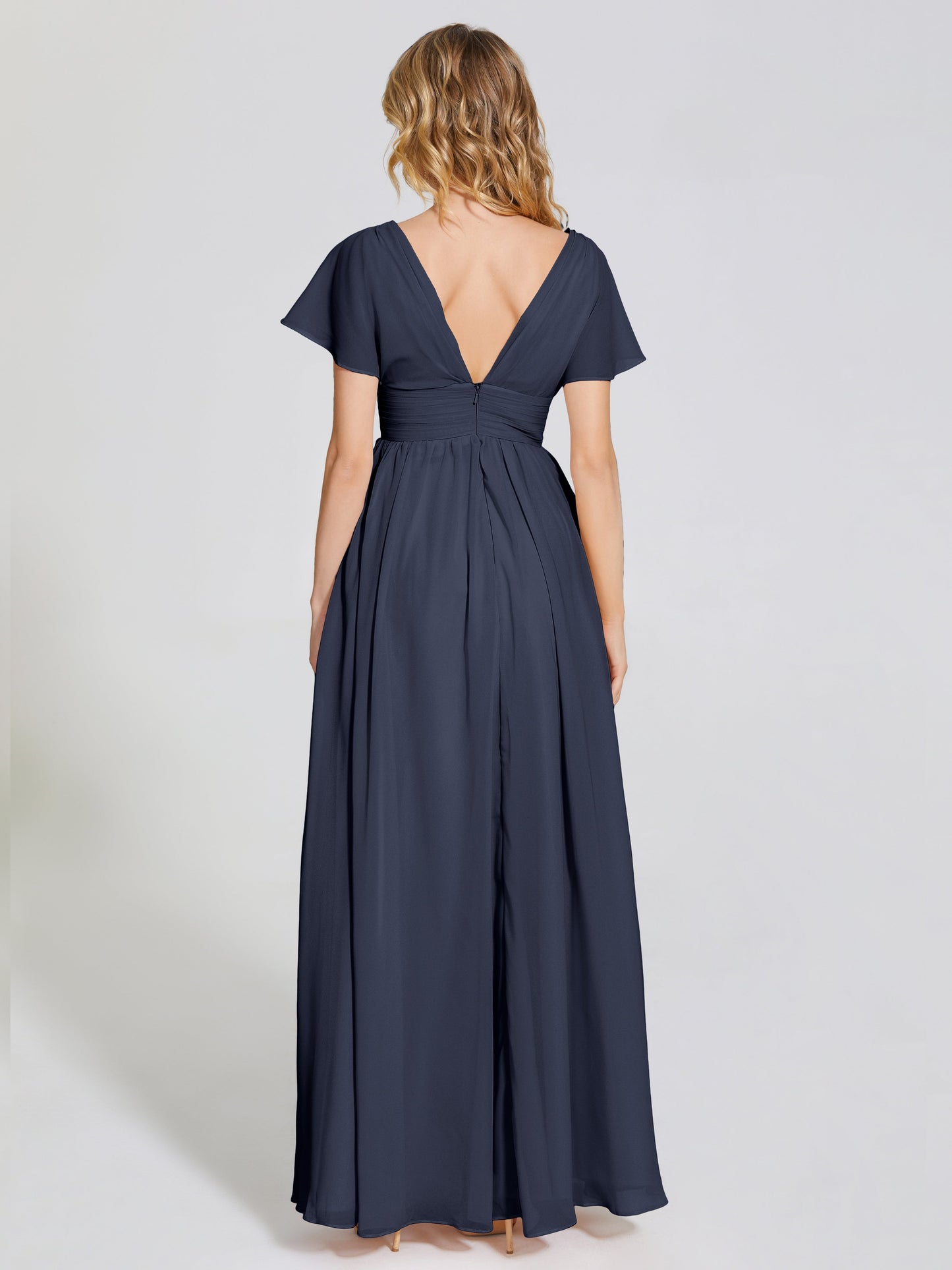 Malia Sleeves Bridesmaid Dress With Empire Waist