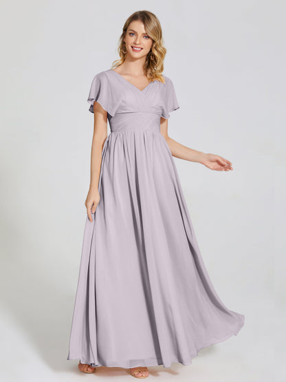 Malia Sleeves Bridesmaid Dress With Empire Waist