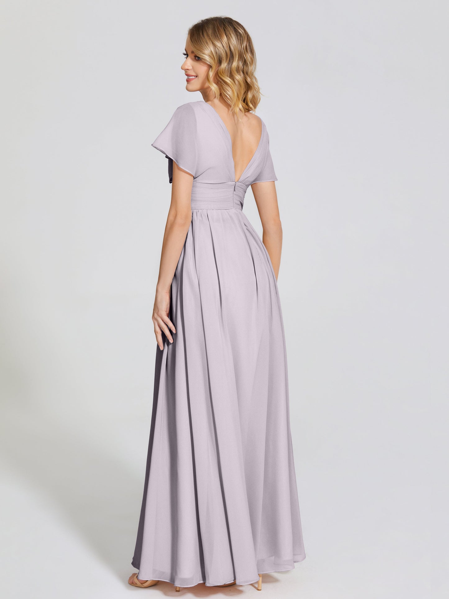 Malia Sleeves Bridesmaid Dress With Empire Waist