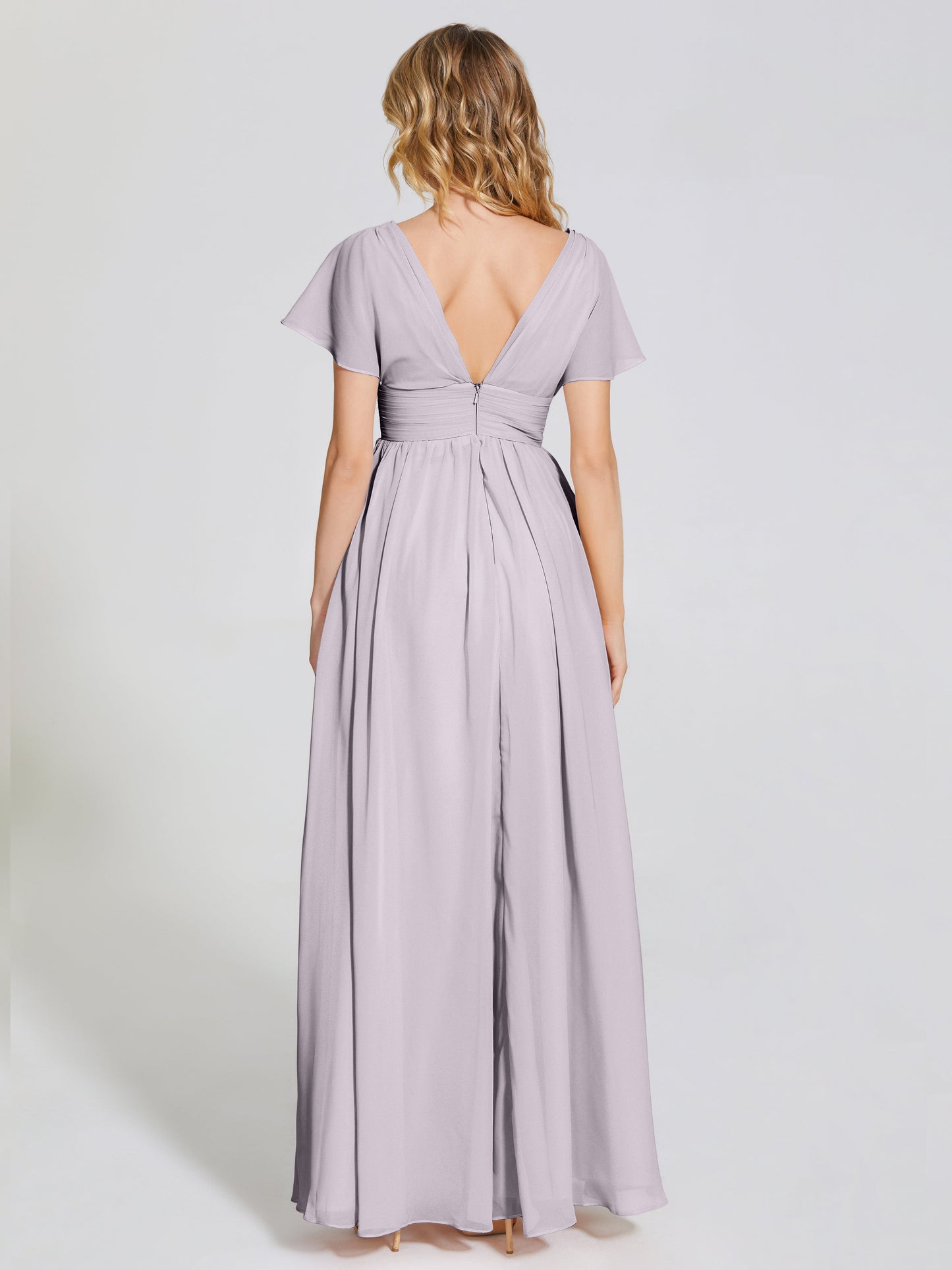 Malia Sleeves Bridesmaid Dress With Empire Waist