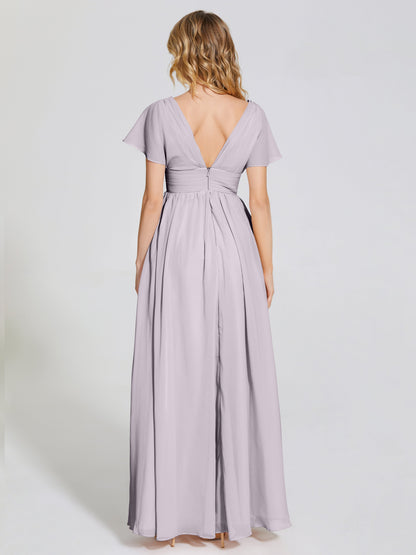 Malia Sleeves Bridesmaid Dress With Empire Waist