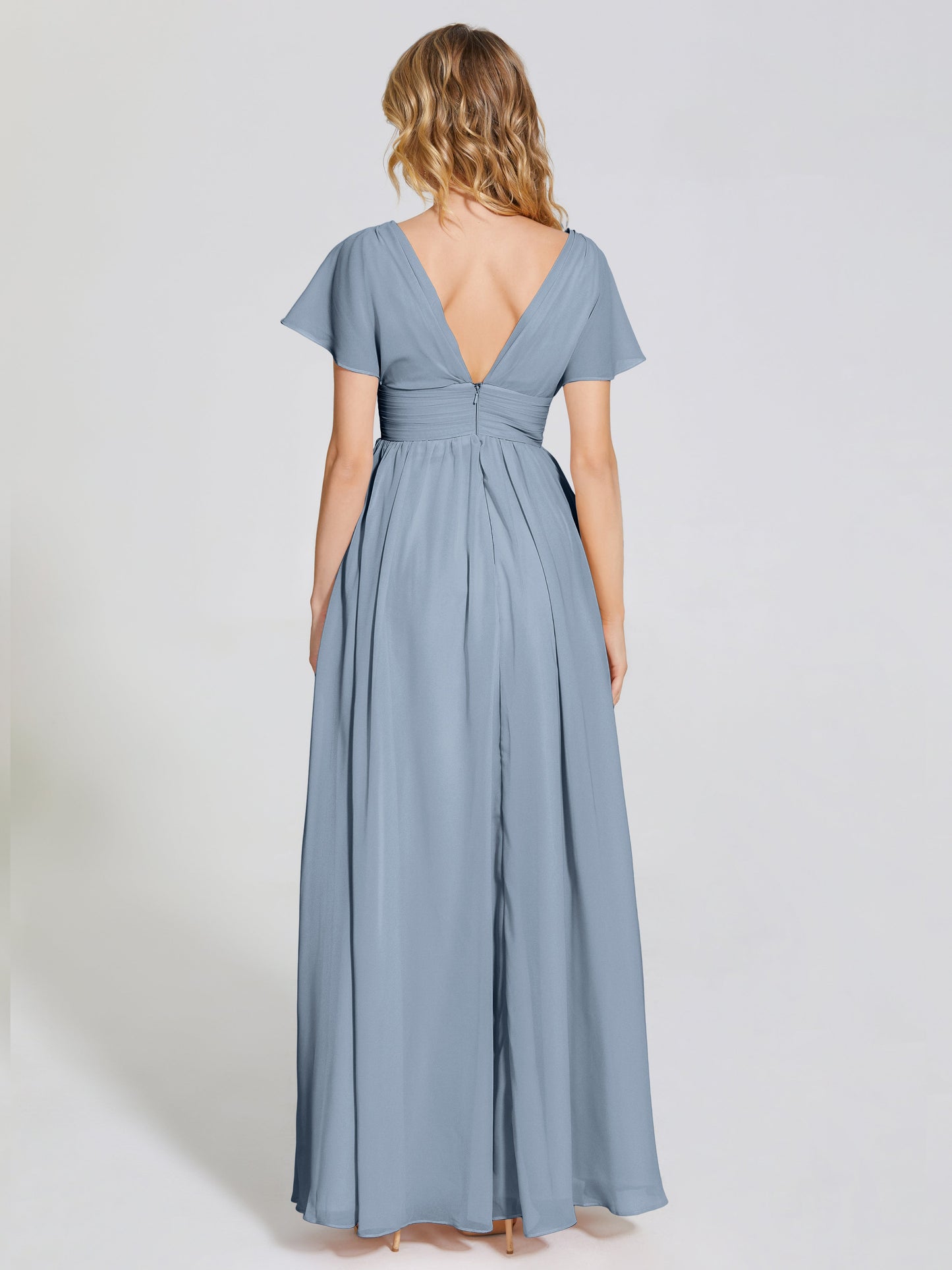 Malia Sleeves Bridesmaid Dress With Empire Waist