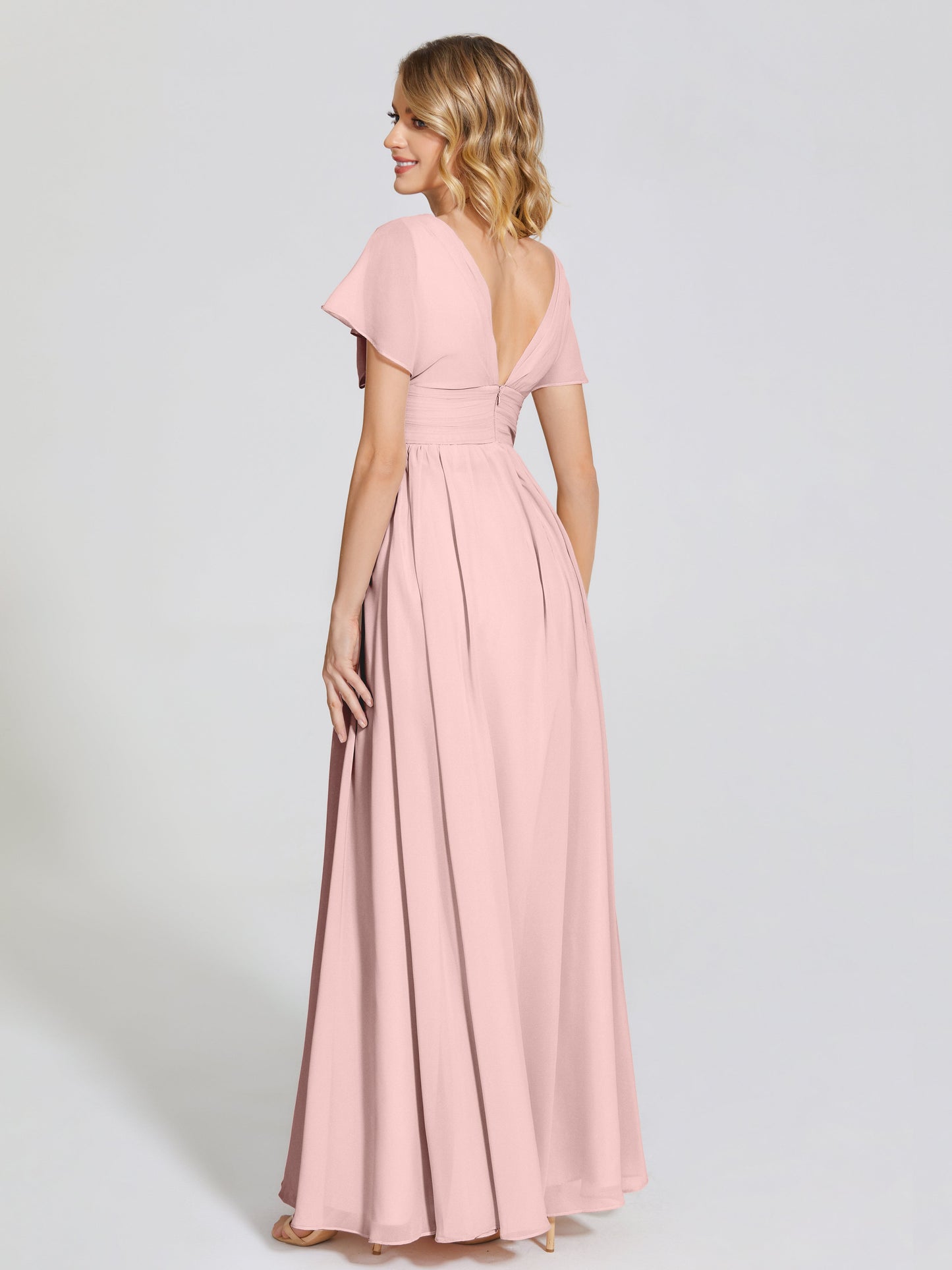Malia Sleeves Bridesmaid Dress With Empire Waist
