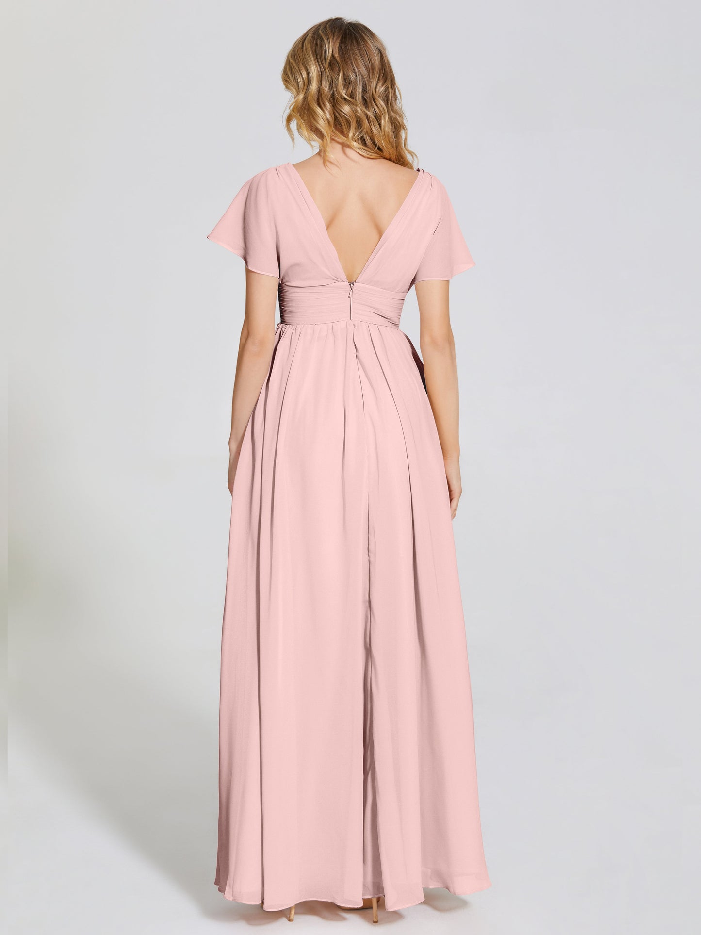 Malia Sleeves Bridesmaid Dress With Empire Waist