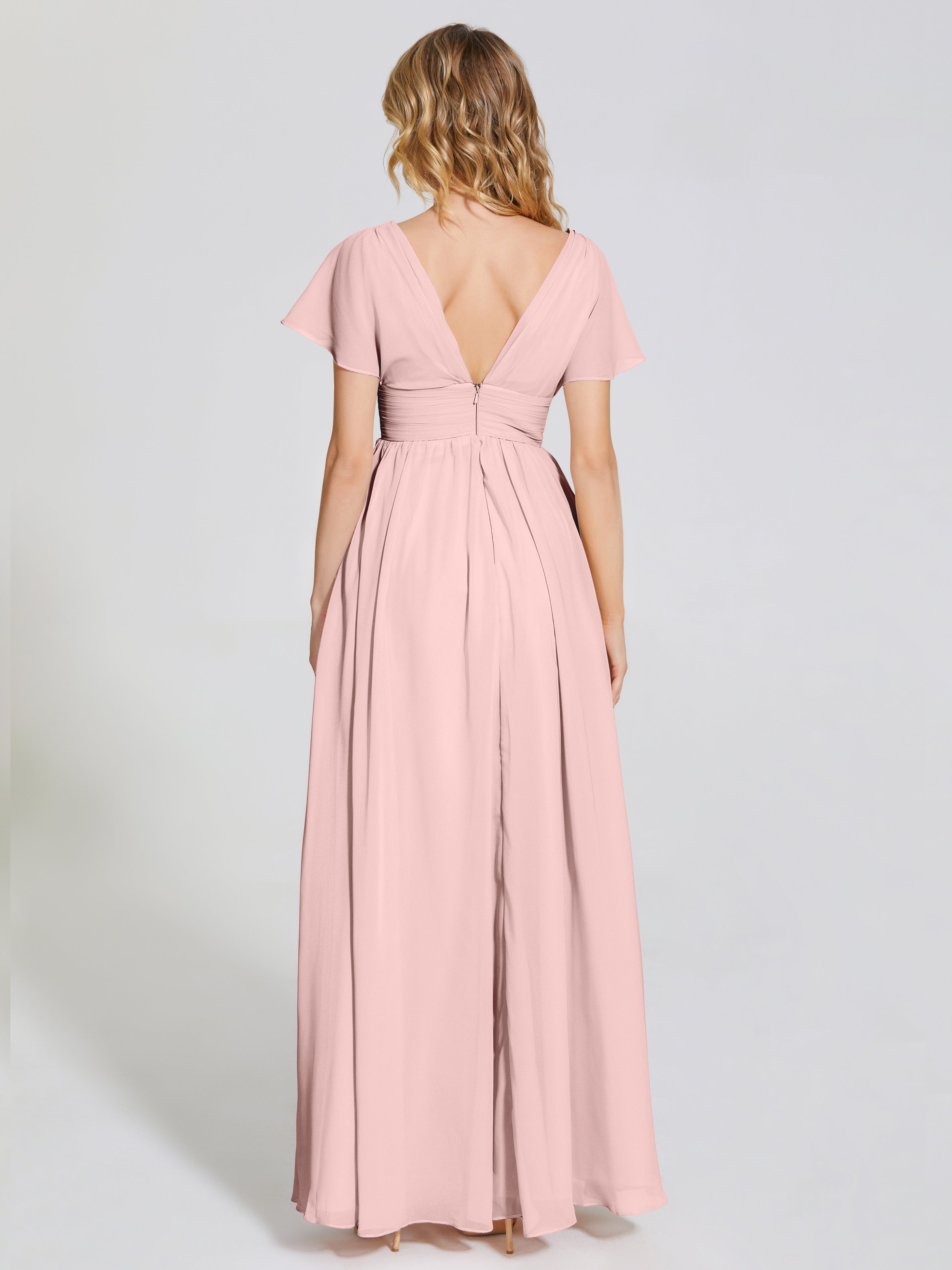 Malia Sleeves Bridesmaid Dress With Empire Waist