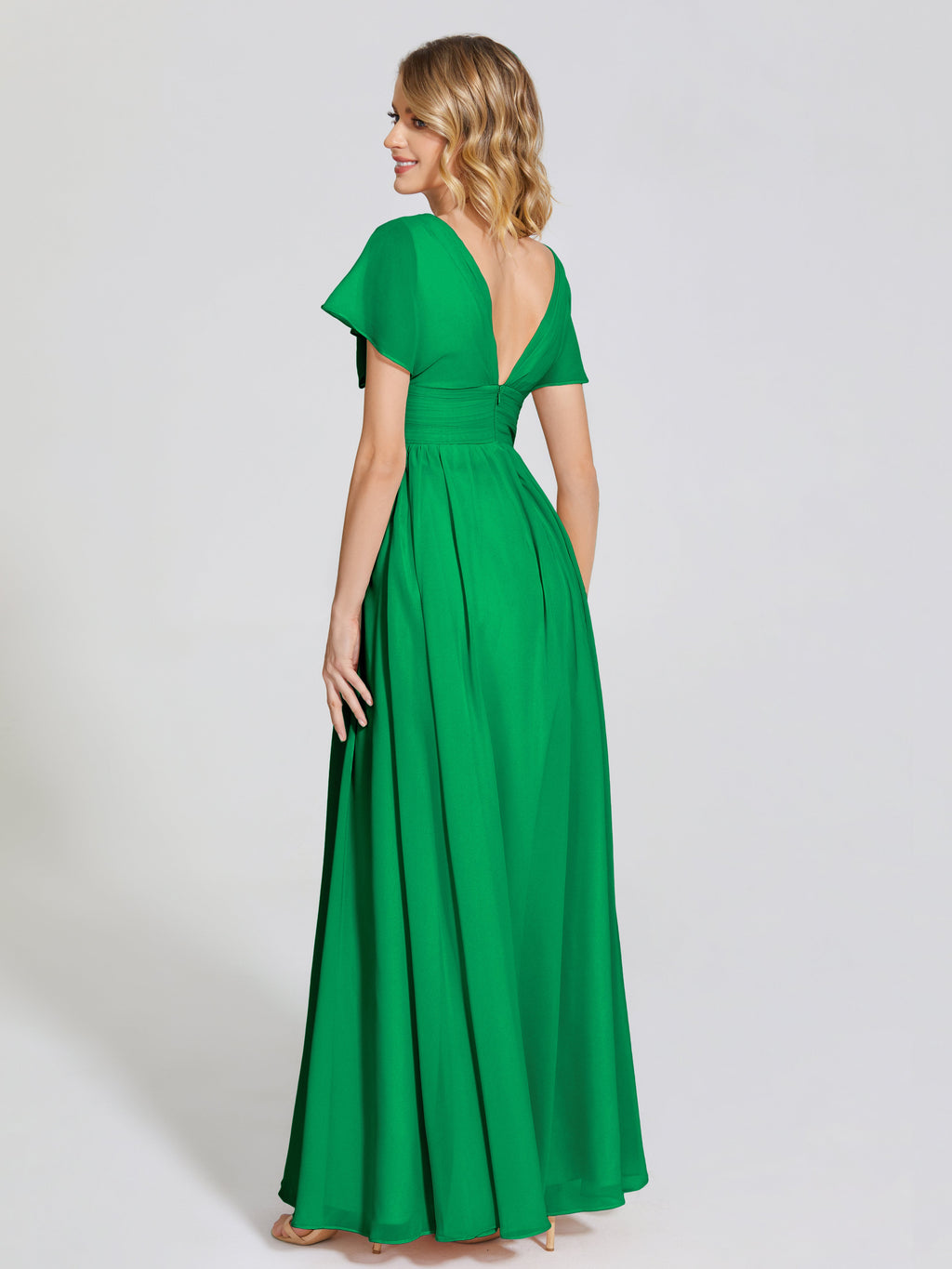 Malia Sleeves Bridesmaid Dress With Empire Waist