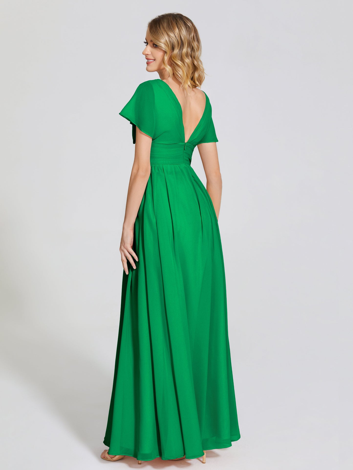 Malia Sleeves Bridesmaid Dress With Empire Waist