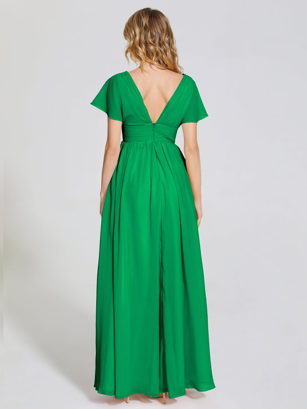 Malia Sleeves Bridesmaid Dress With Empire Waist