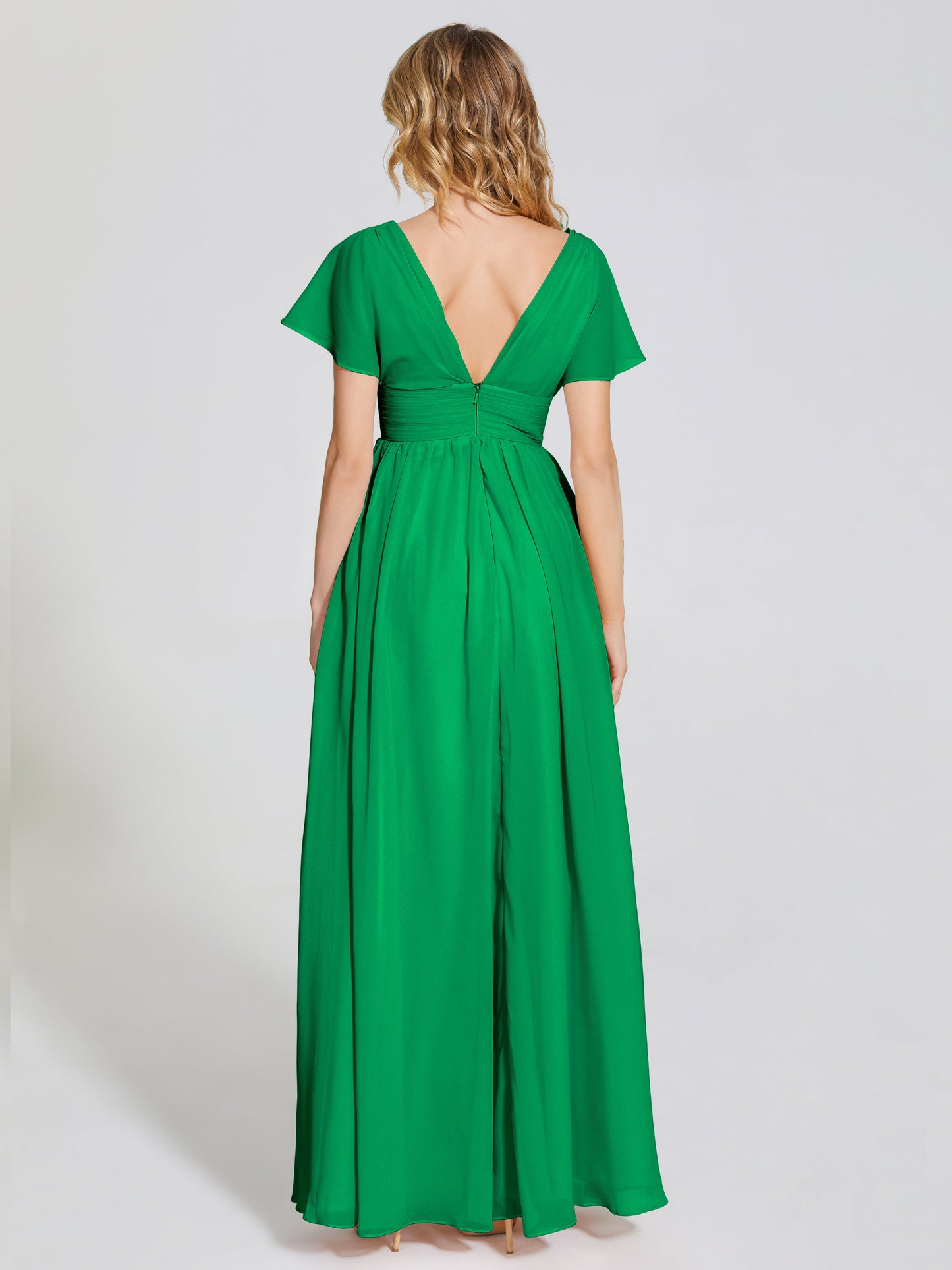 Malia Sleeves Bridesmaid Dress With Empire Waist