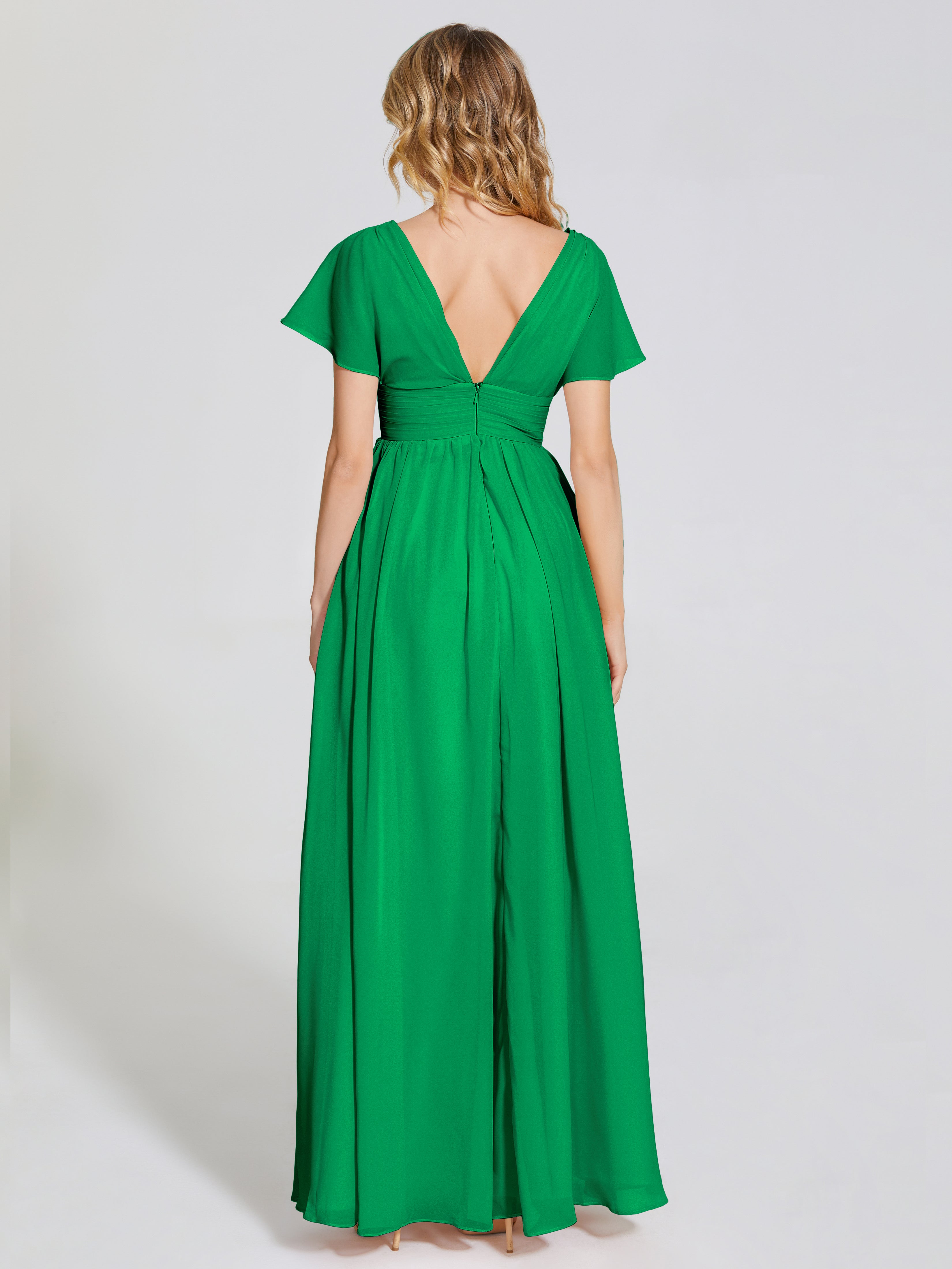 Malia Sleeves Bridesmaid Dress With Empire Waist