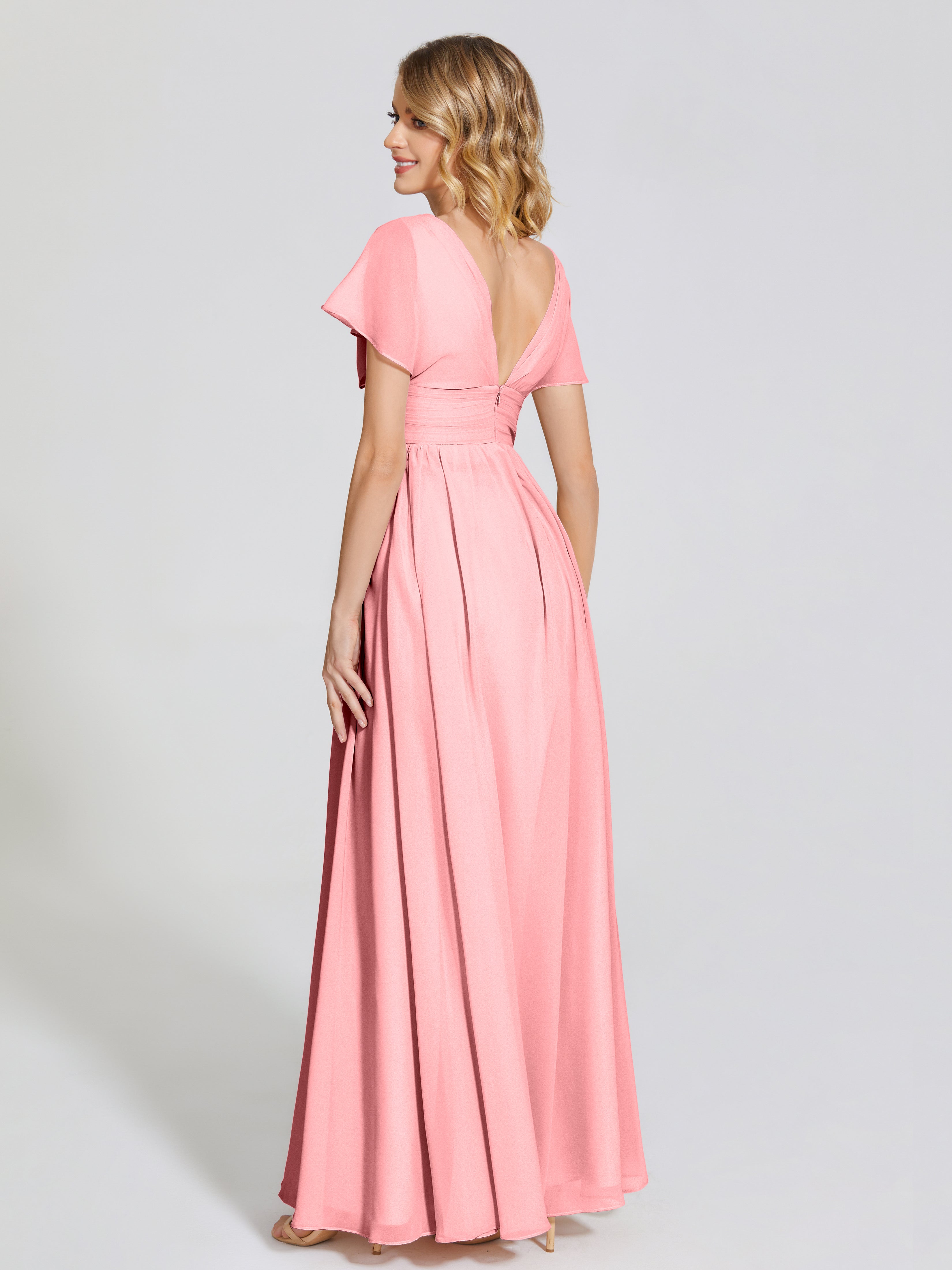 Malia Sleeves Bridesmaid Dress With Empire Waist