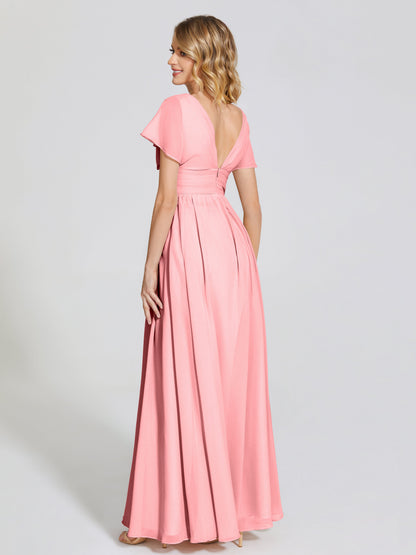 Malia Sleeves Bridesmaid Dress With Empire Waist