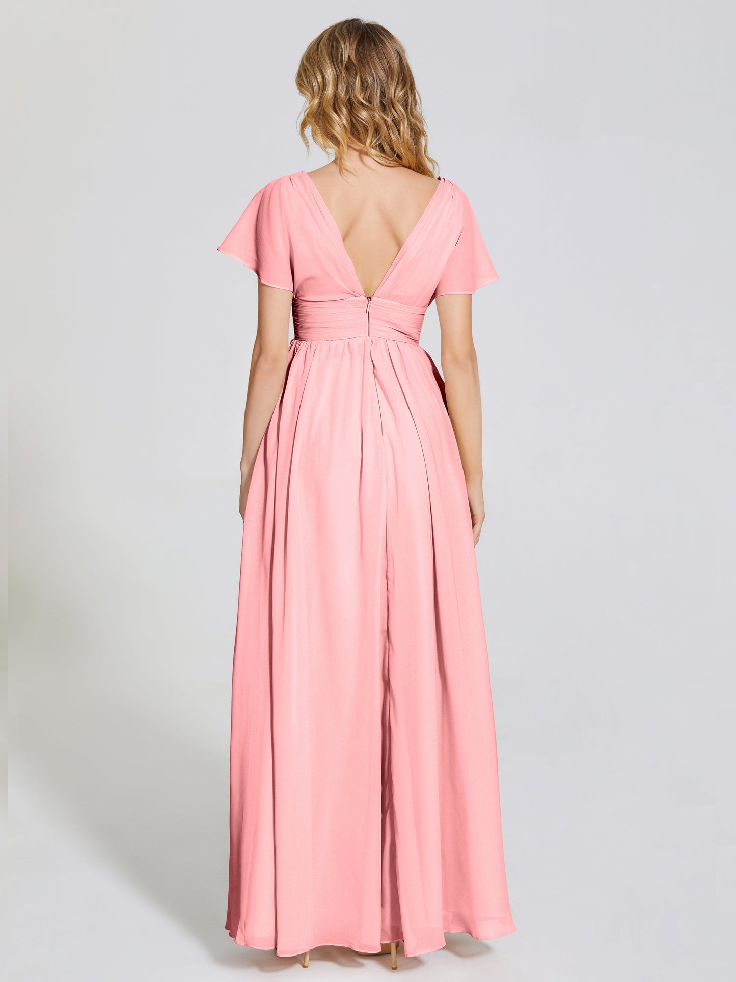 Malia Sleeves Bridesmaid Dress With Empire Waist