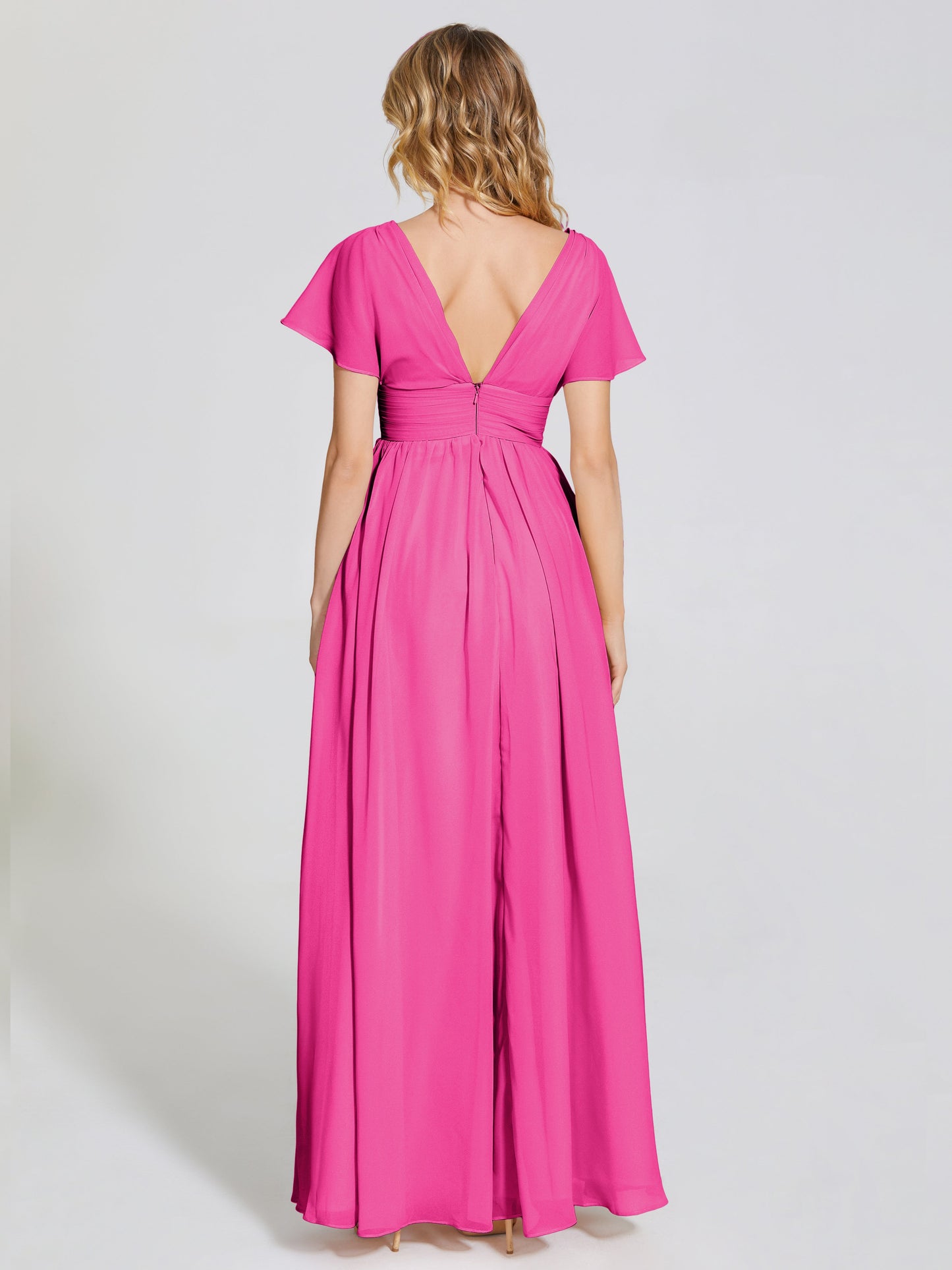Malia Sleeves Bridesmaid Dress With Empire Waist