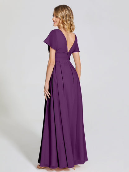Malia Sleeves Bridesmaid Dress With Empire Waist
