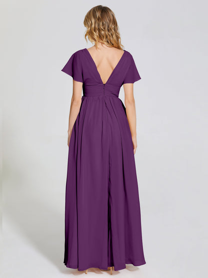 Malia Sleeves Bridesmaid Dress With Empire Waist
