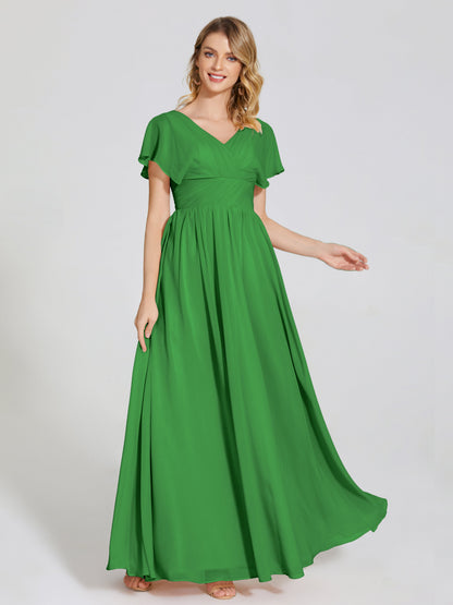 Malia Sleeves Bridesmaid Dress With Empire Waist