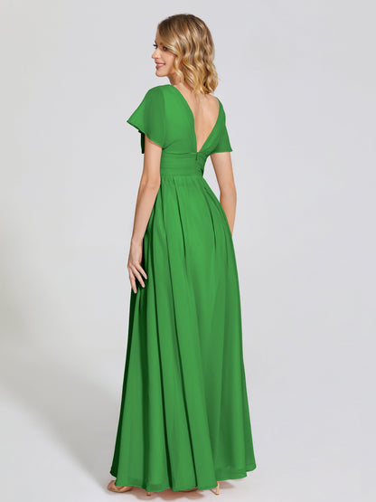 Malia Sleeves Bridesmaid Dress With Empire Waist