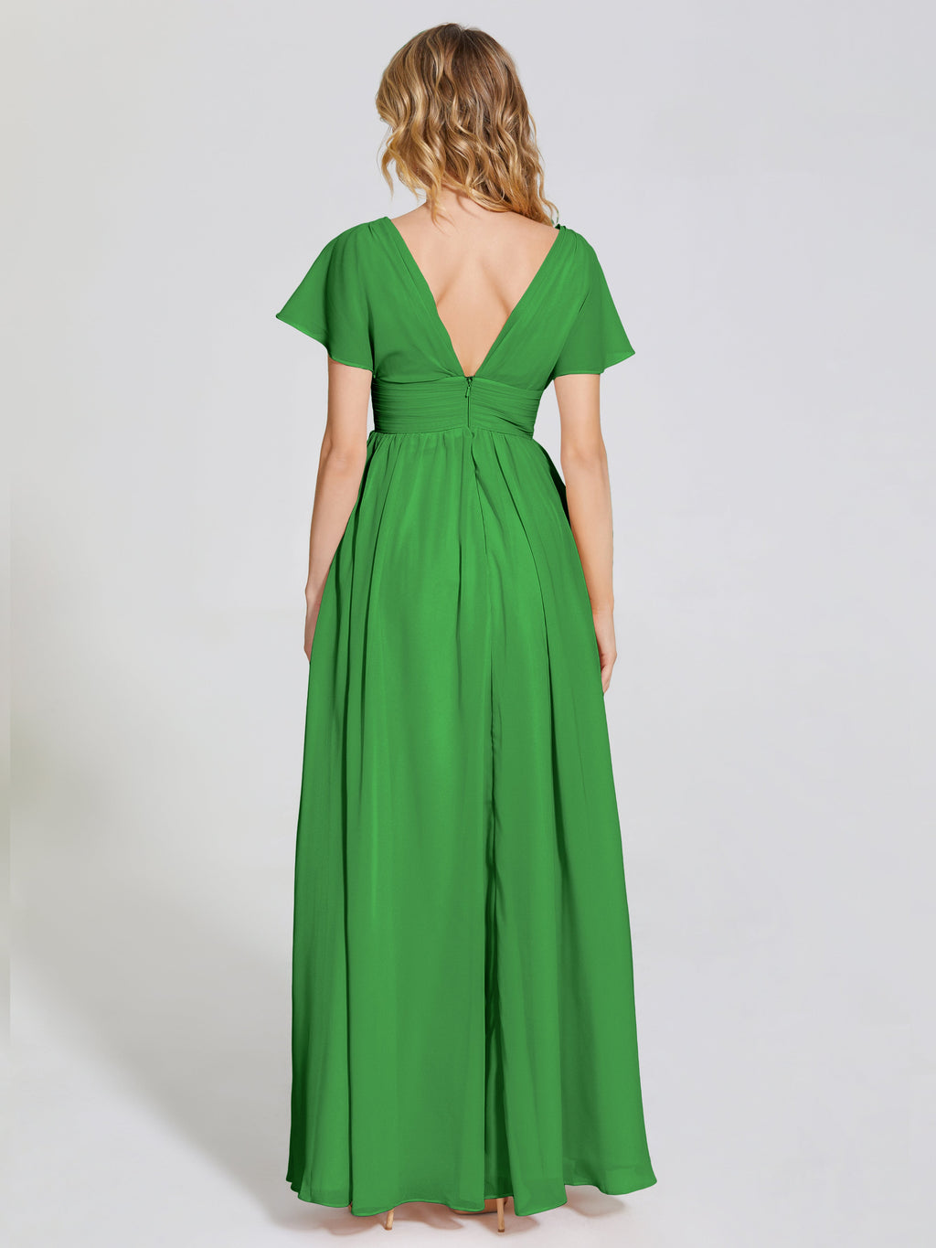 Malia Sleeves Bridesmaid Dress With Empire Waist