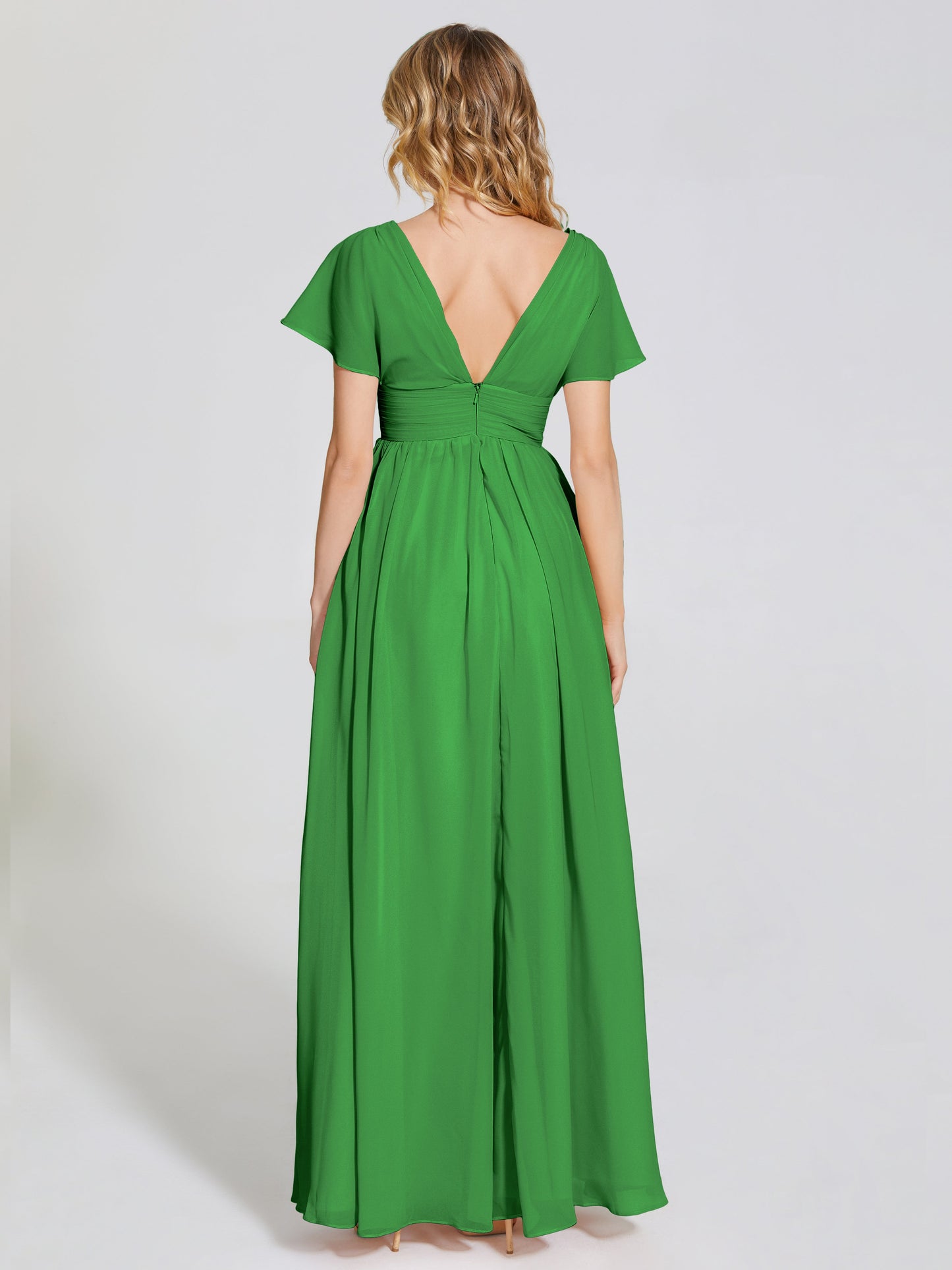 Malia Sleeves Bridesmaid Dress With Empire Waist
