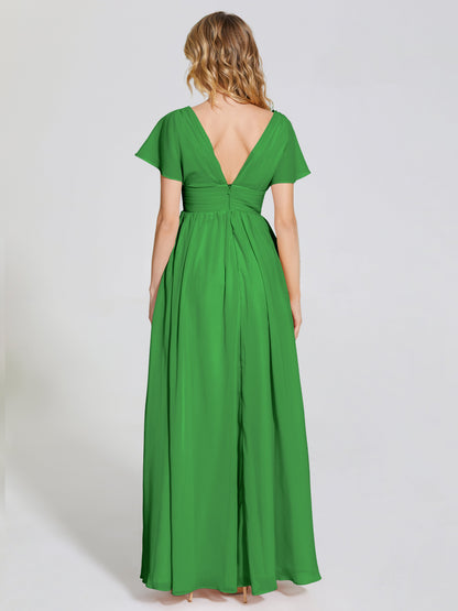 Malia Sleeves Bridesmaid Dress With Empire Waist