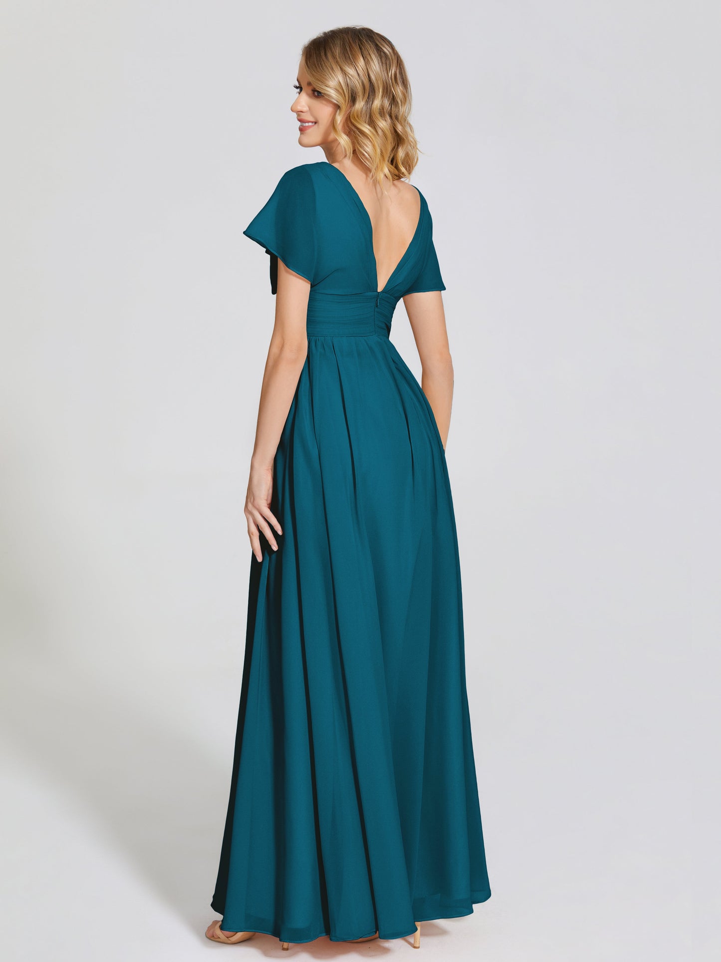 Malia Sleeves Bridesmaid Dress With Empire Waist