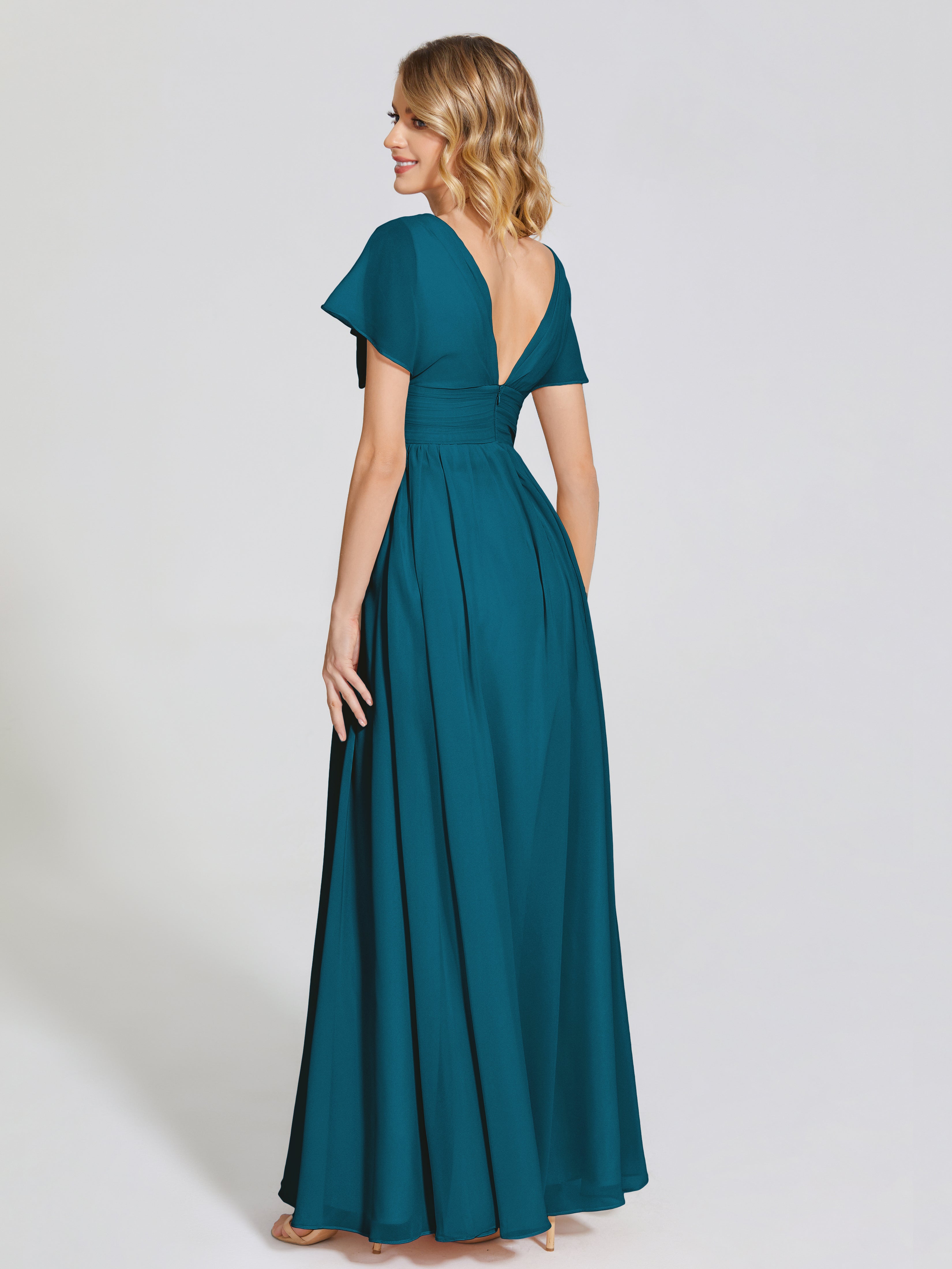 Malia Sleeves Bridesmaid Dress With Empire Waist