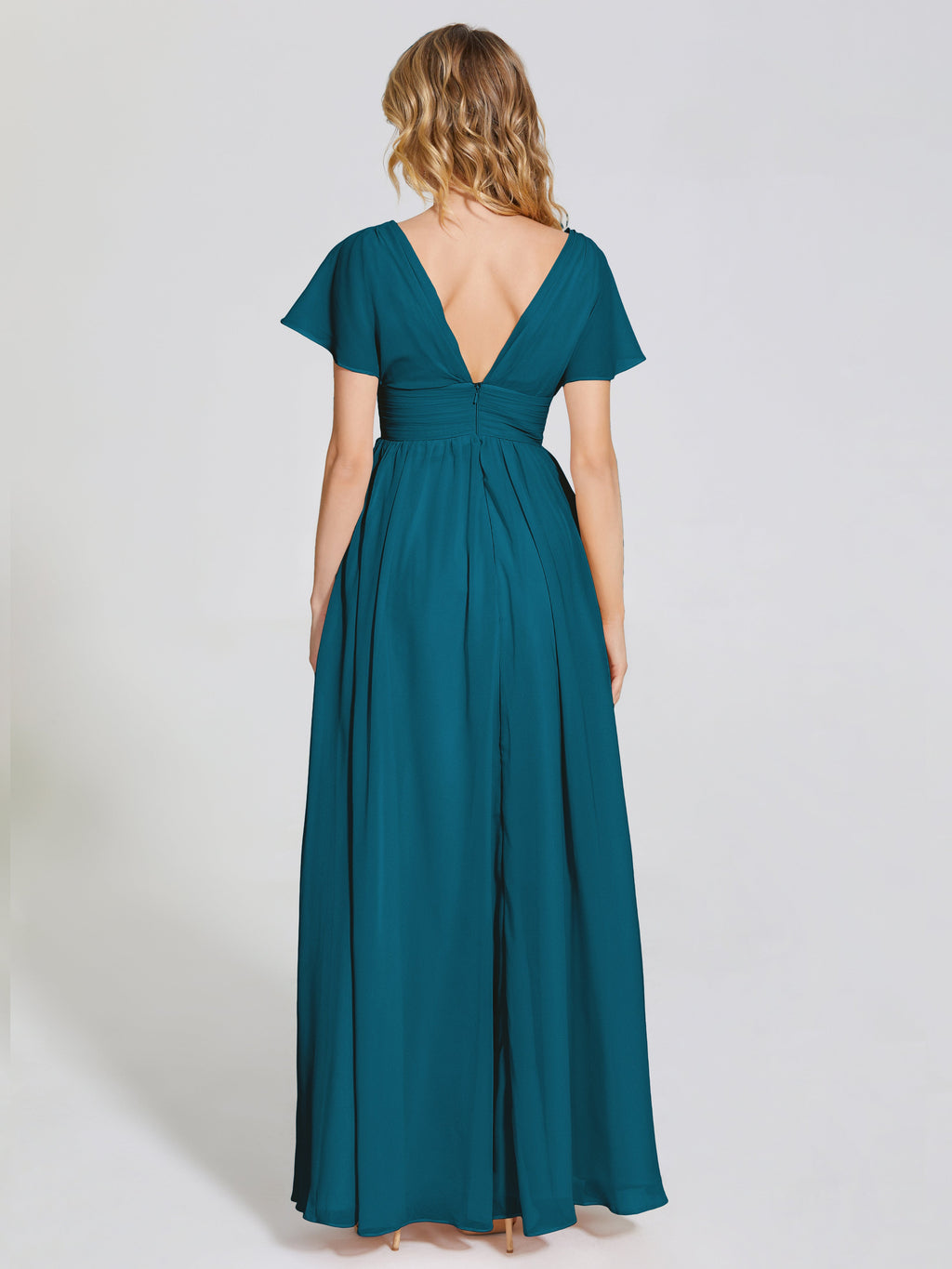 Malia Sleeves Bridesmaid Dress With Empire Waist