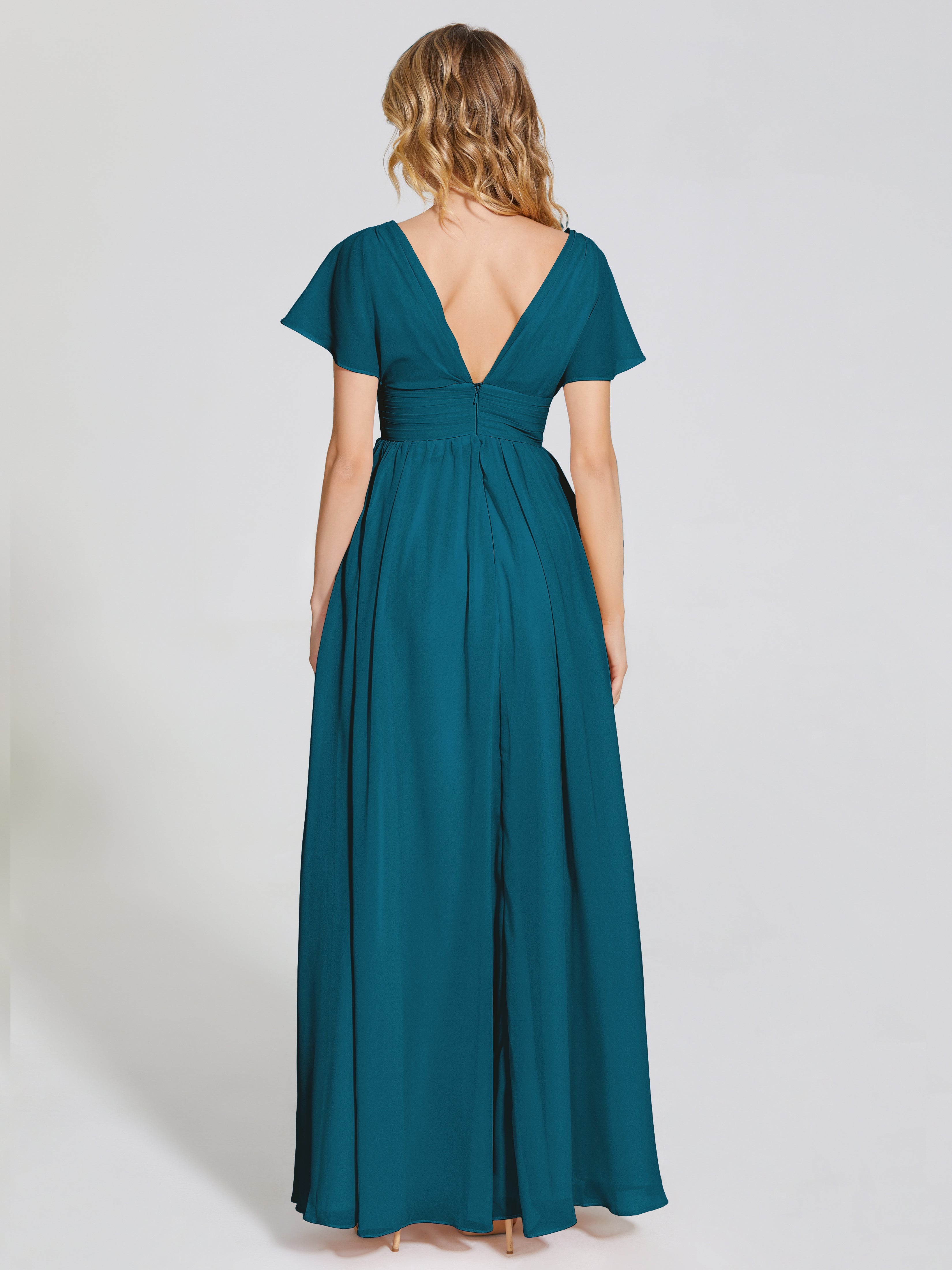 Malia Sleeves Bridesmaid Dress With Empire Waist