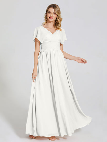 Malia Sleeves Bridesmaid Dress With Empire Waist