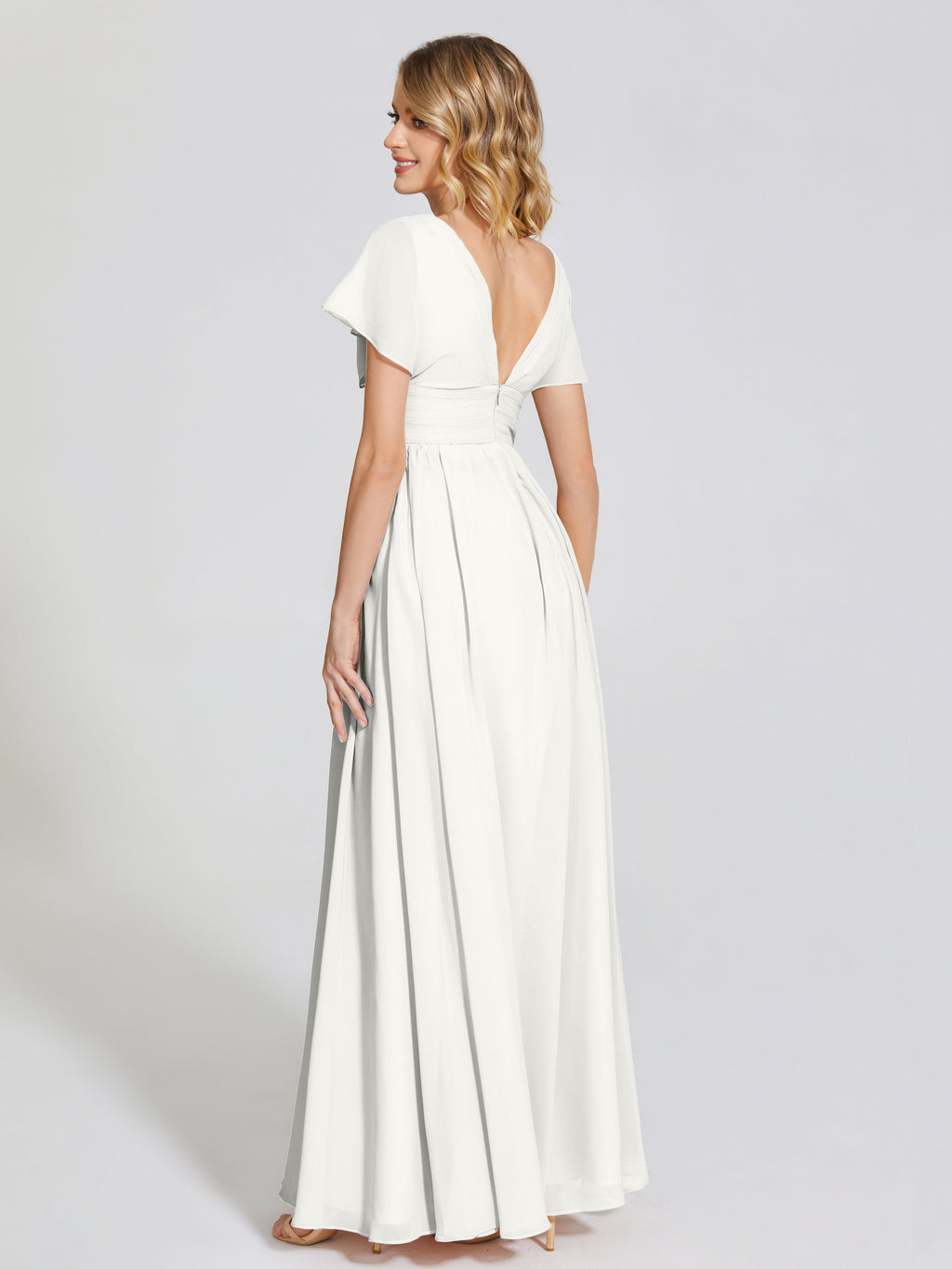 Malia Sleeves Bridesmaid Dress With Empire Waist