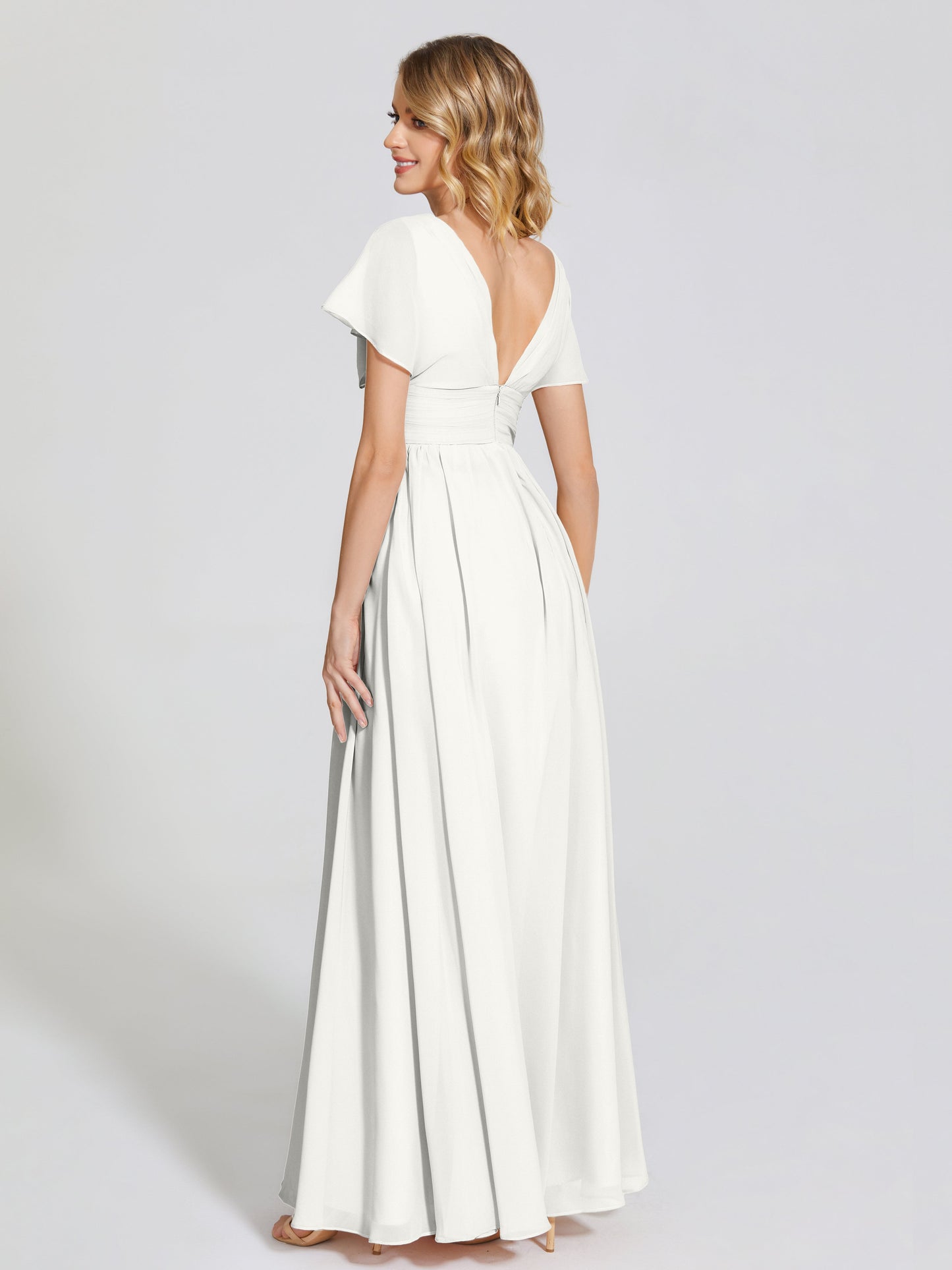 Malia Sleeves Bridesmaid Dress With Empire Waist