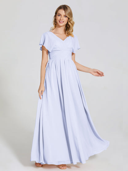 Malia Sleeves Bridesmaid Dress With Empire Waist