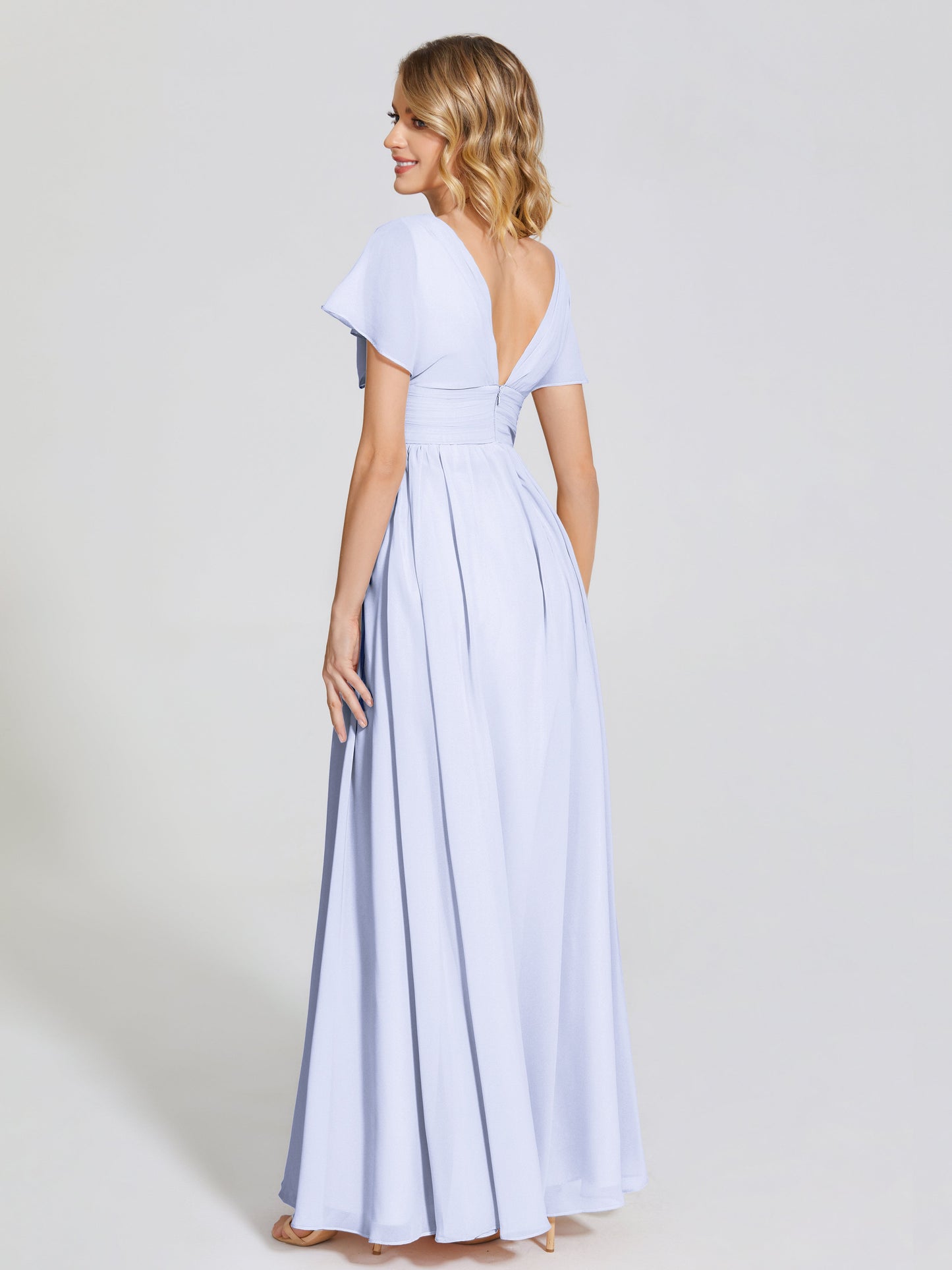 Malia Sleeves Bridesmaid Dress With Empire Waist