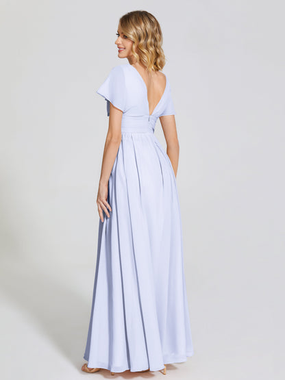 Malia Sleeves Bridesmaid Dress With Empire Waist