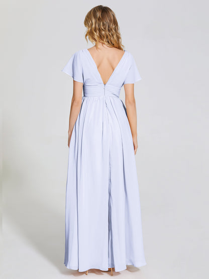 Malia Sleeves Bridesmaid Dress With Empire Waist