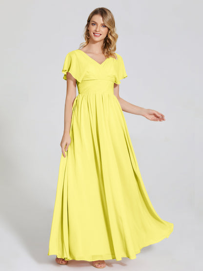 Malia Sleeves Bridesmaid Dress With Empire Waist