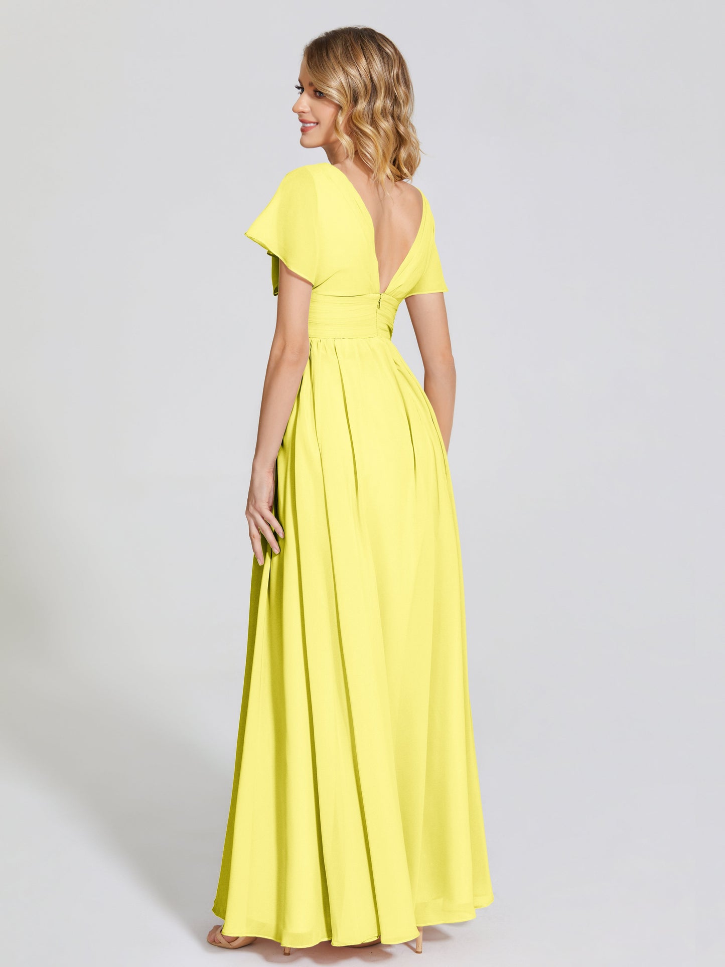 Malia Sleeves Bridesmaid Dress With Empire Waist