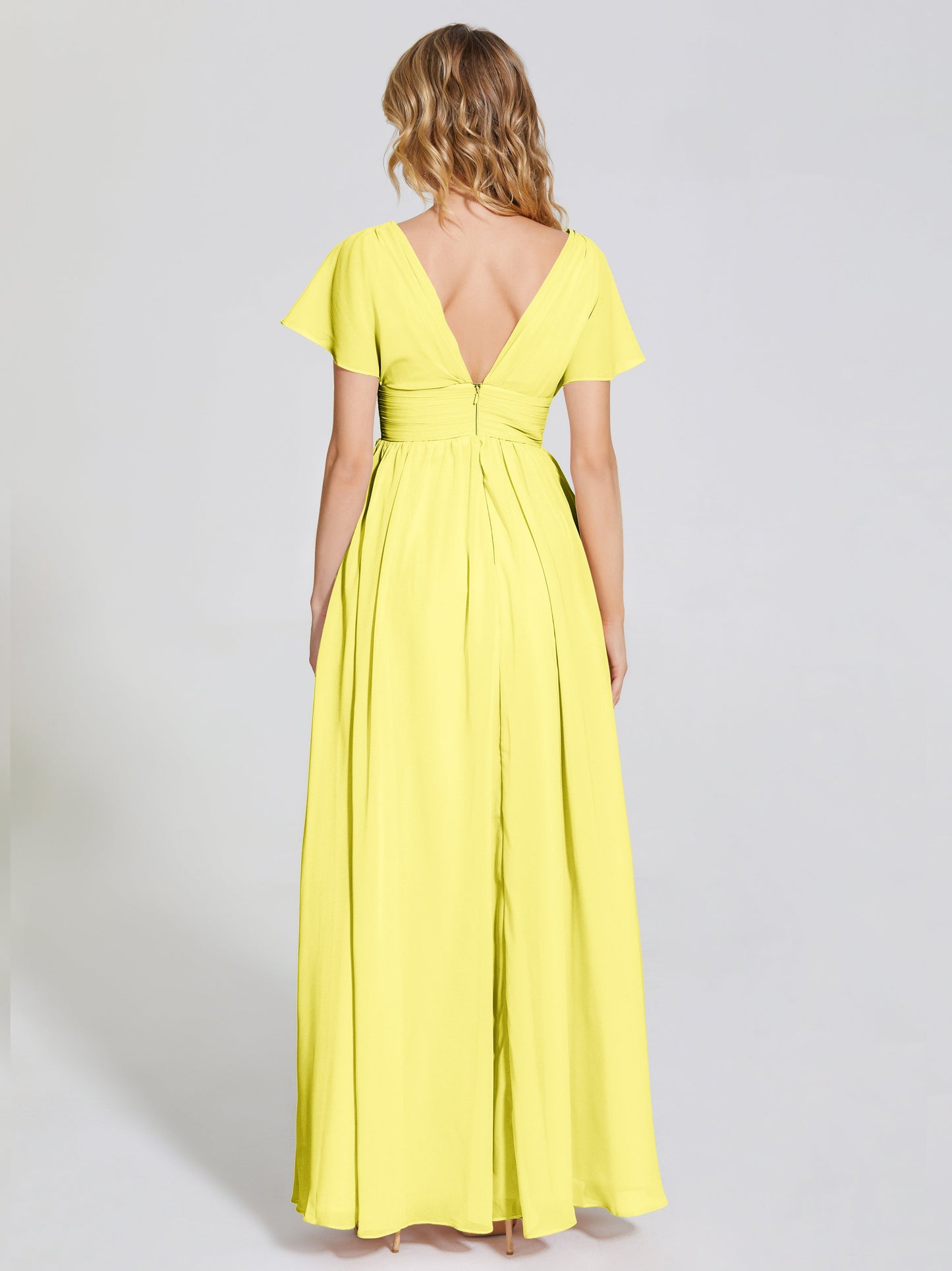 Malia Sleeves Bridesmaid Dress With Empire Waist