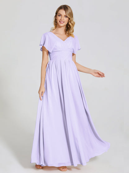 Malia Sleeves Bridesmaid Dress With Empire Waist