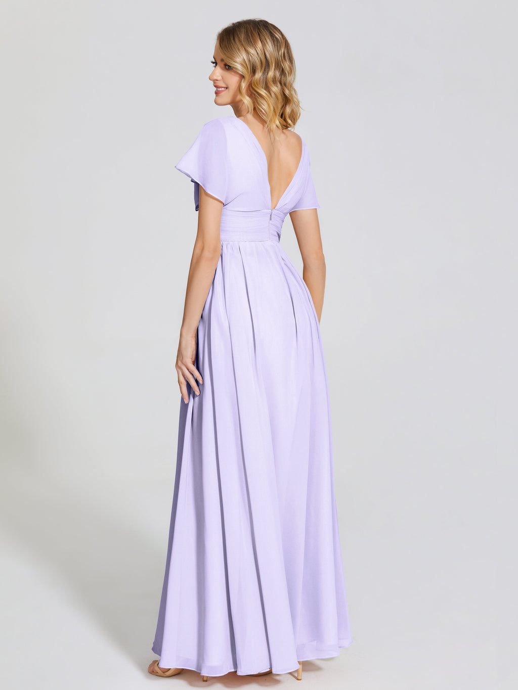 Malia Sleeves Bridesmaid Dress With Empire Waist
