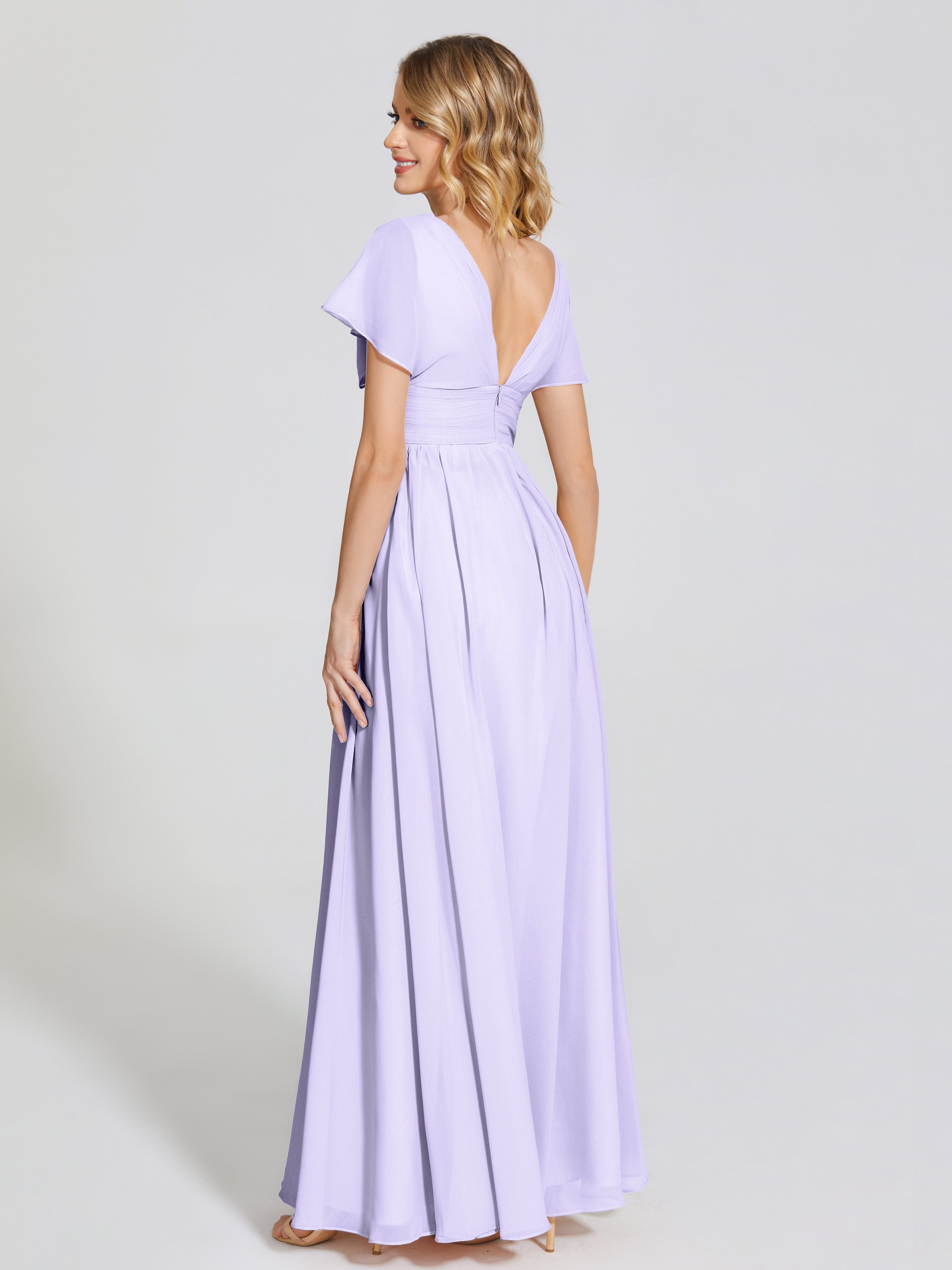 Malia Sleeves Bridesmaid Dress With Empire Waist