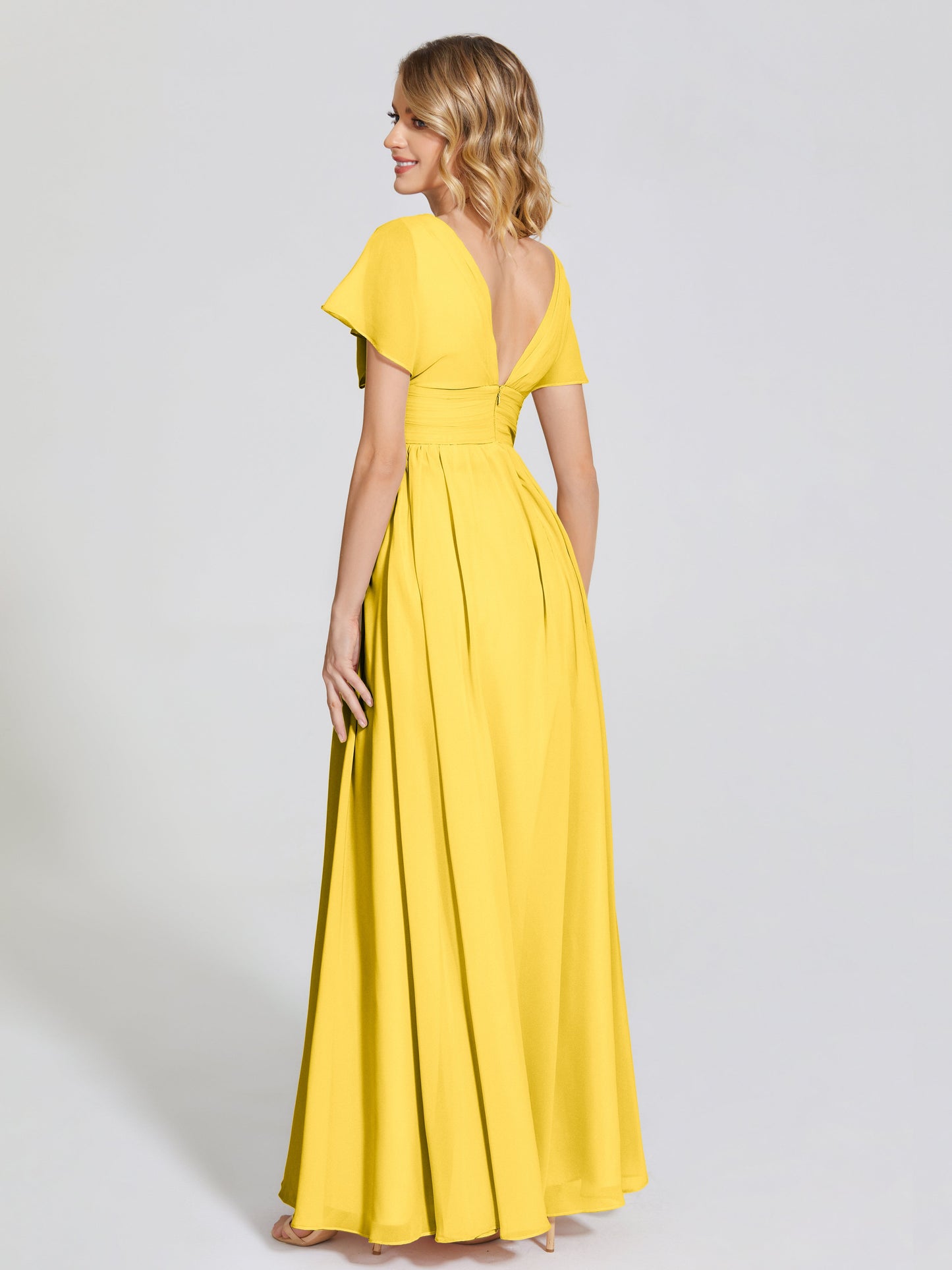 Malia Sleeves Bridesmaid Dress With Empire Waist