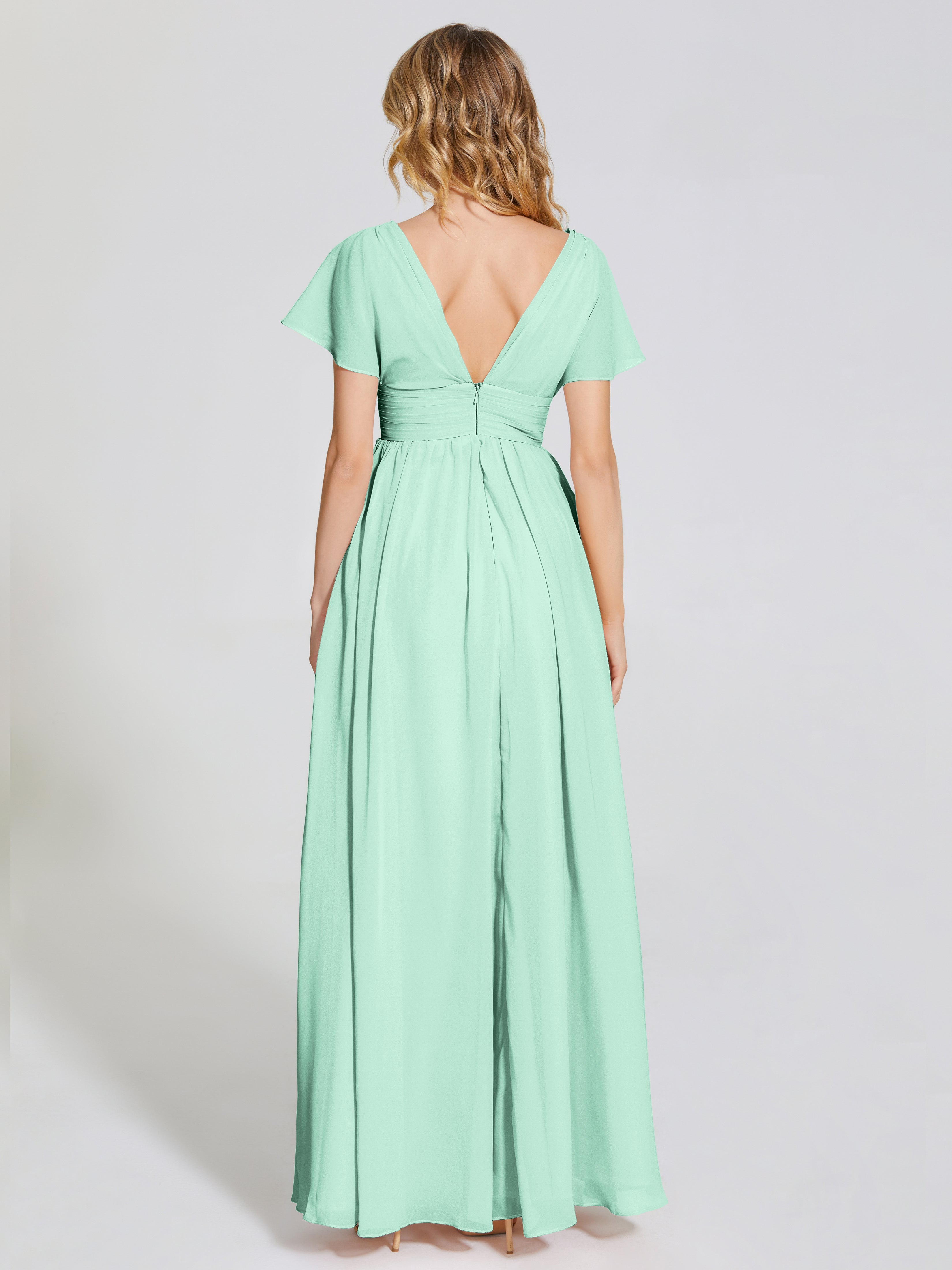Malia Sleeves Bridesmaid Dress With Empire Waist