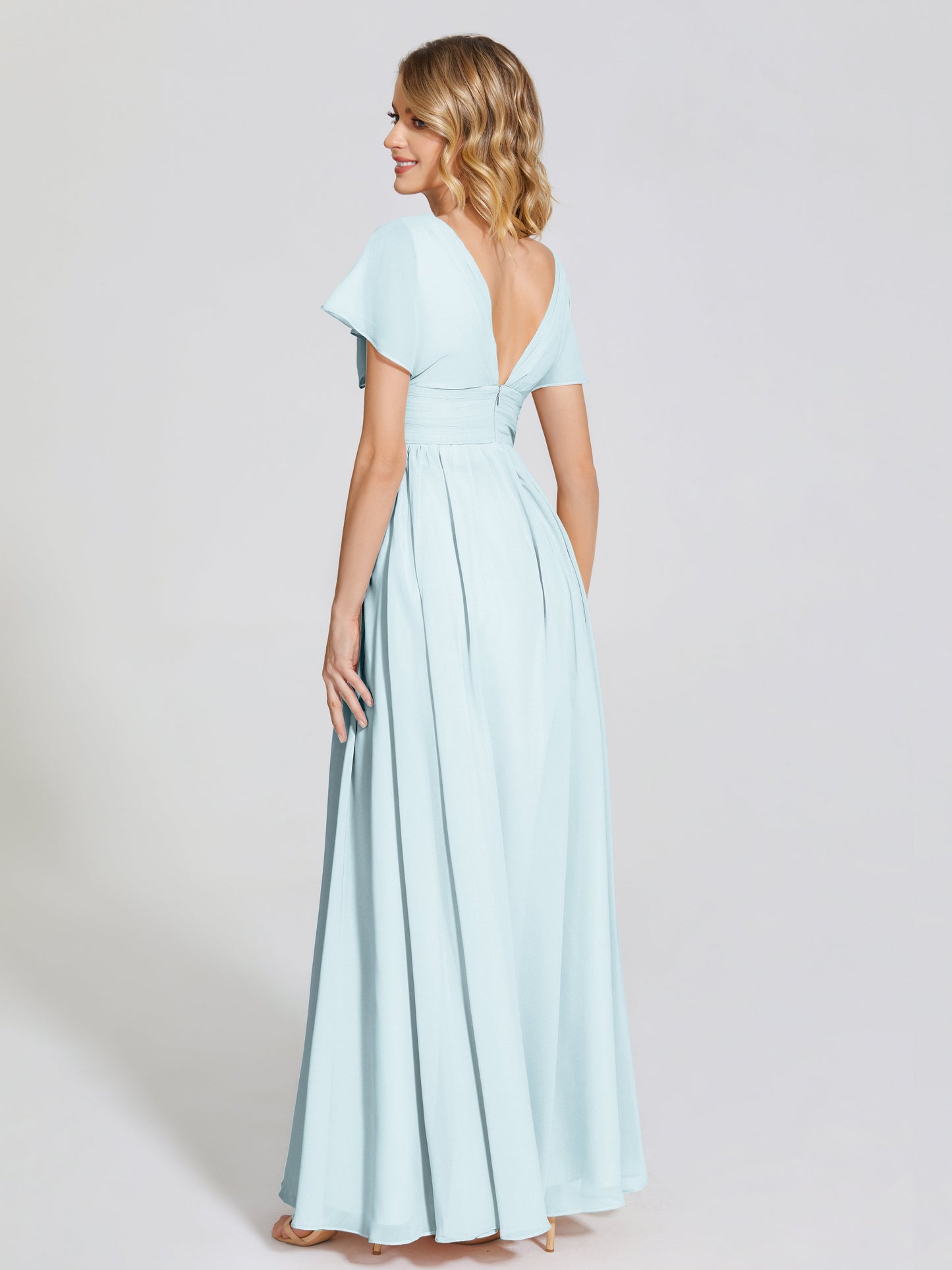 Malia Sleeves Bridesmaid Dress With Empire Waist